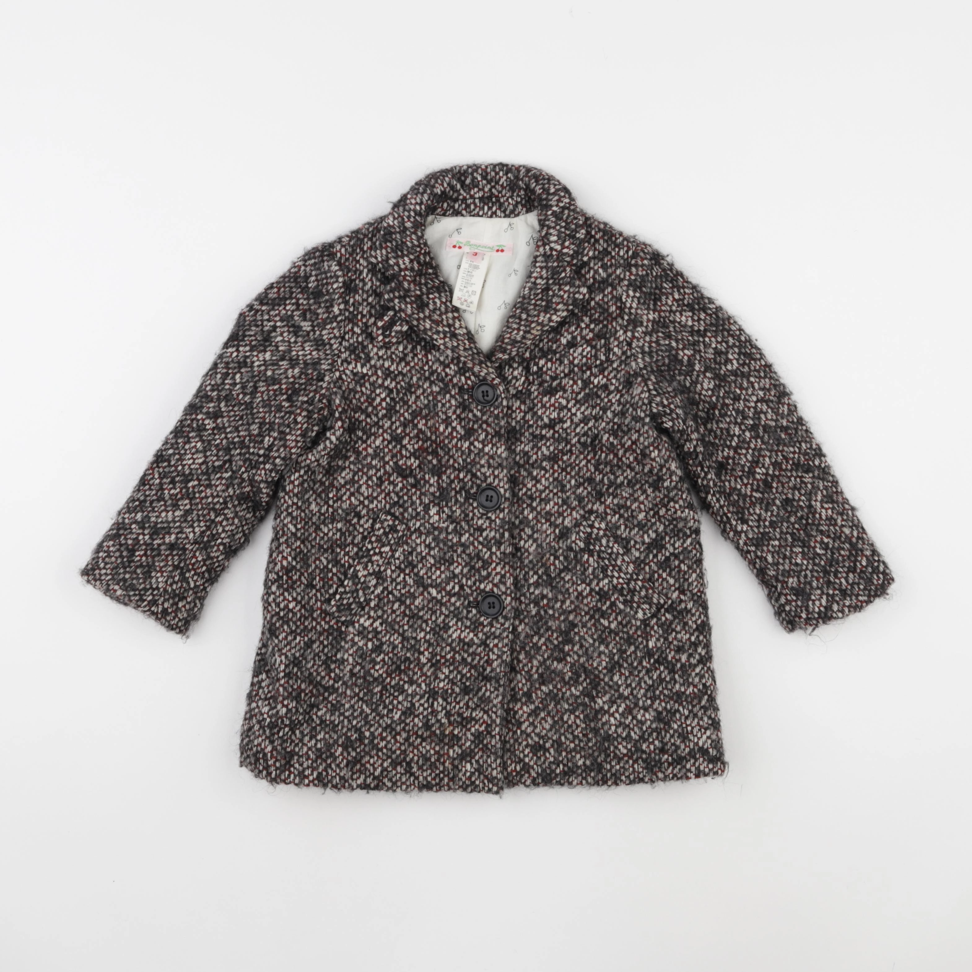 Bonpoint - manteau multicolore - 3 ans