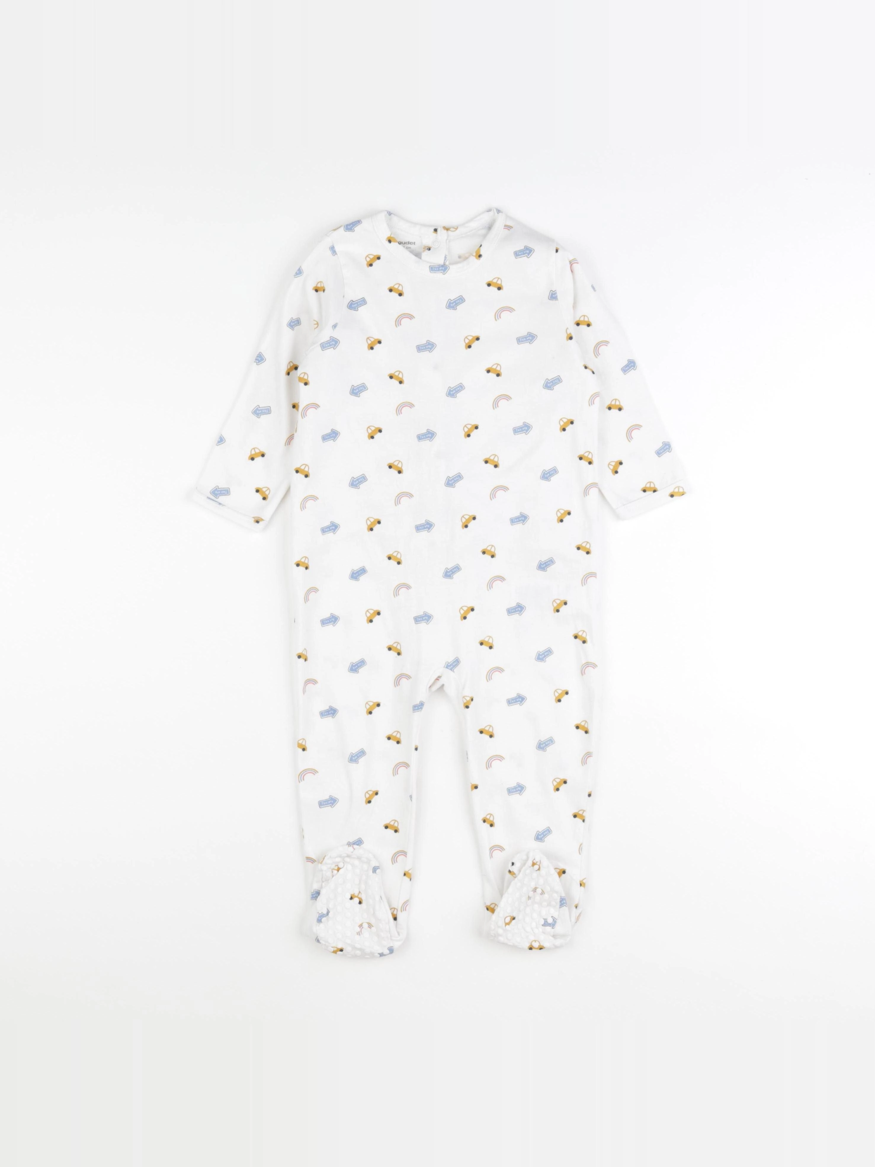Vertbaudet - pyjama coton blanc - 18 mois