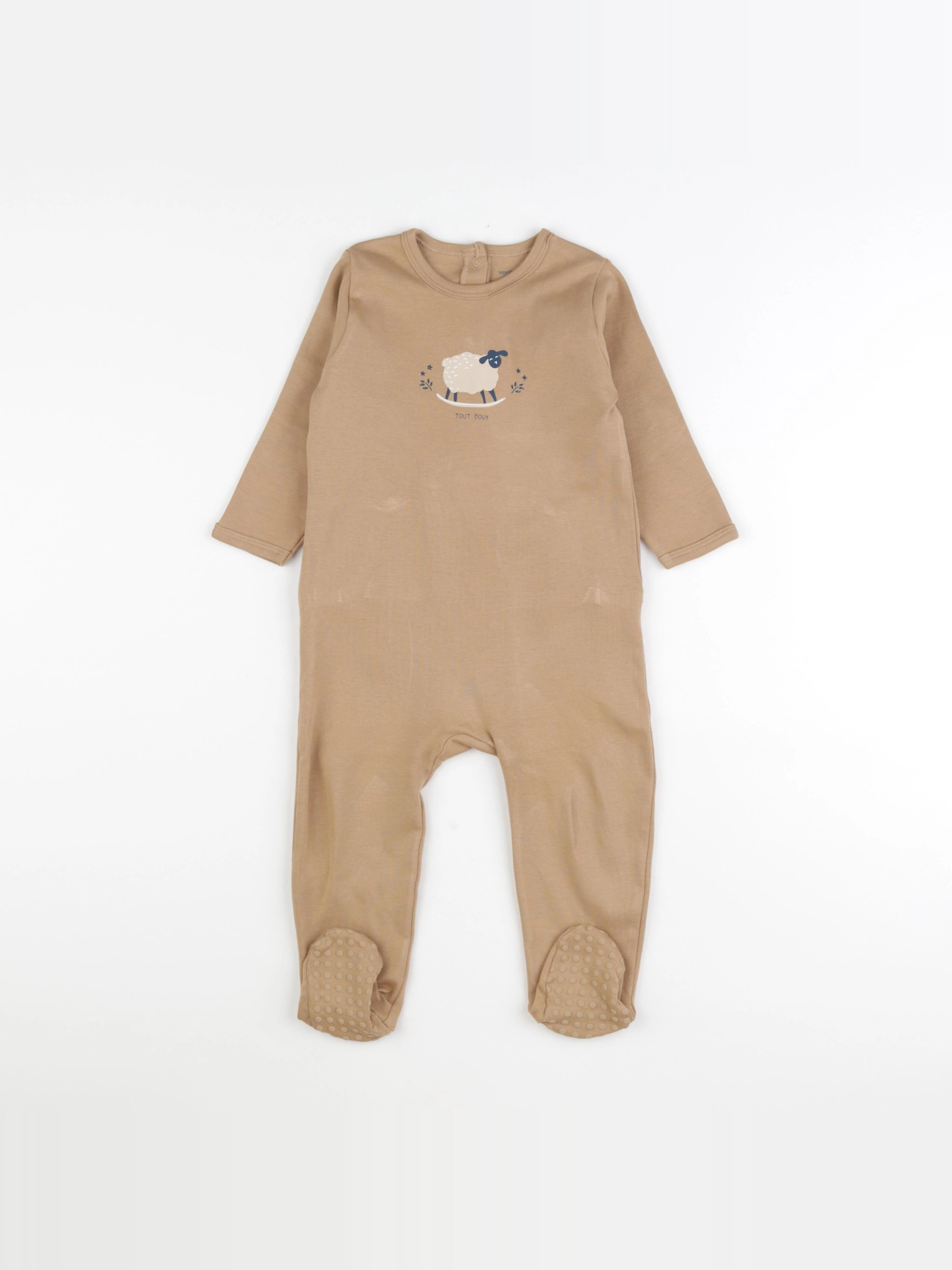 Vertbaudet - pyjama coton marron - 18 mois