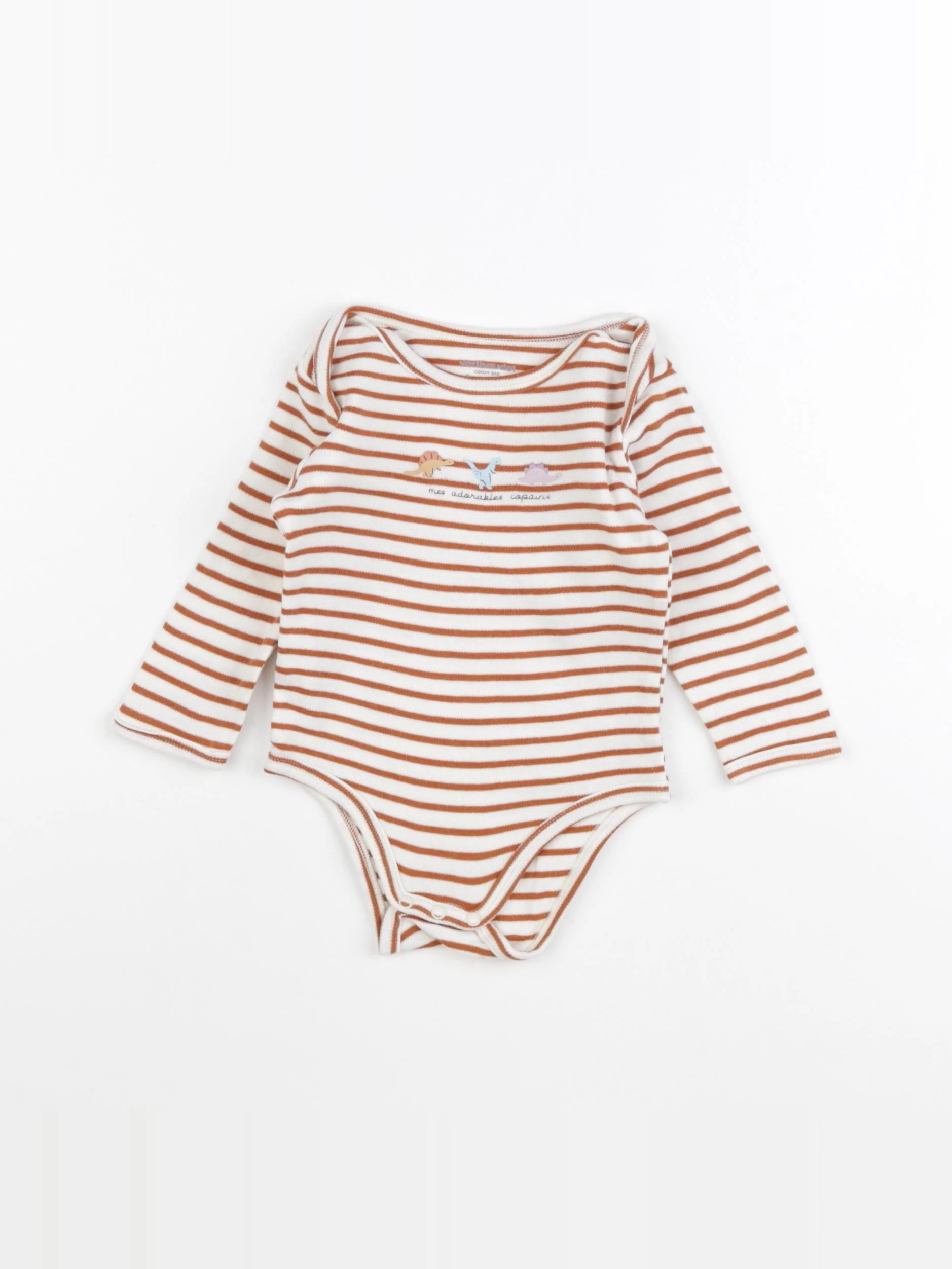 Vertbaudet - body marron - 9 mois