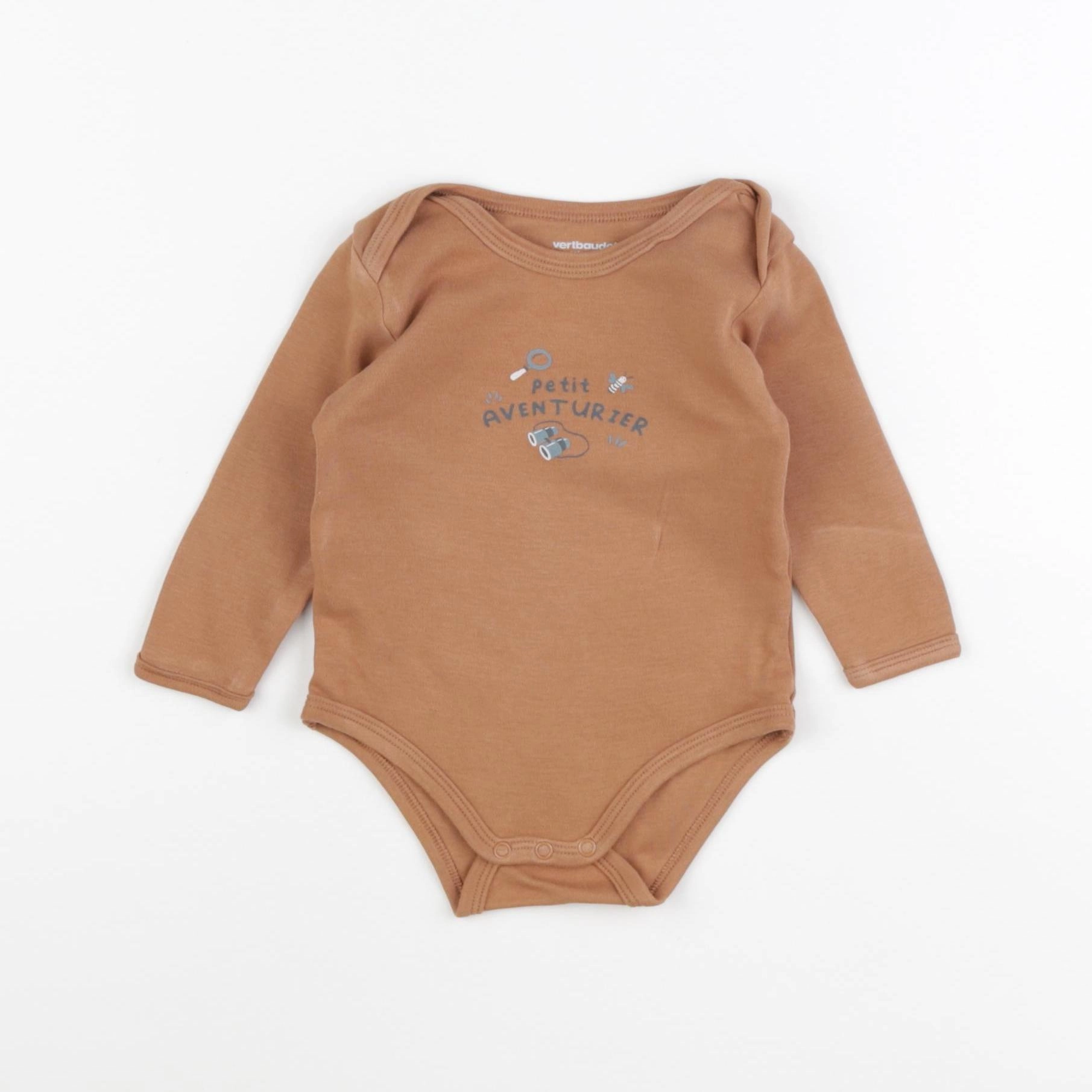 Vertbaudet - body marron - 9 mois