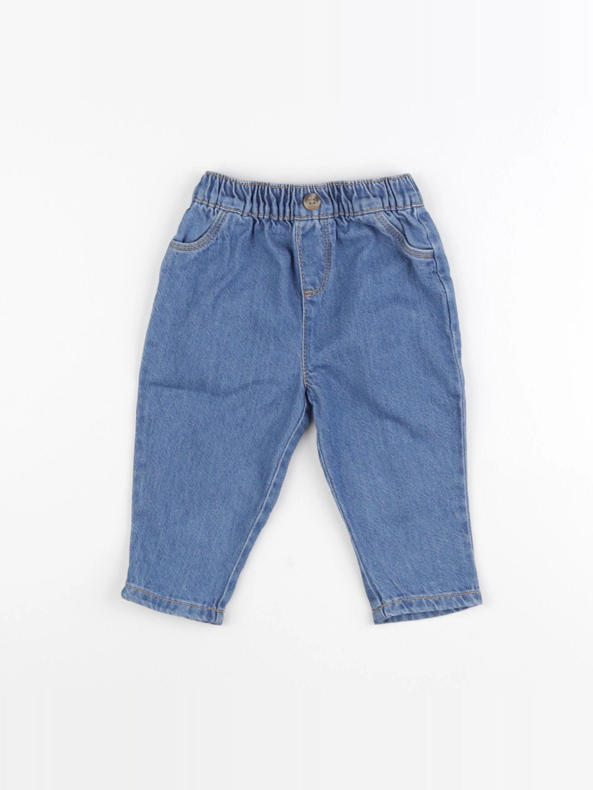 Vertbaudet - pantalon bleu - 6 mois