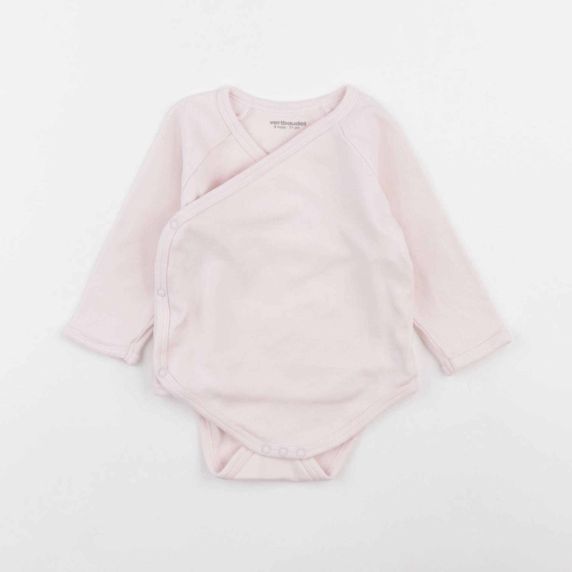 Vertbaudet - body rose - 9 mois