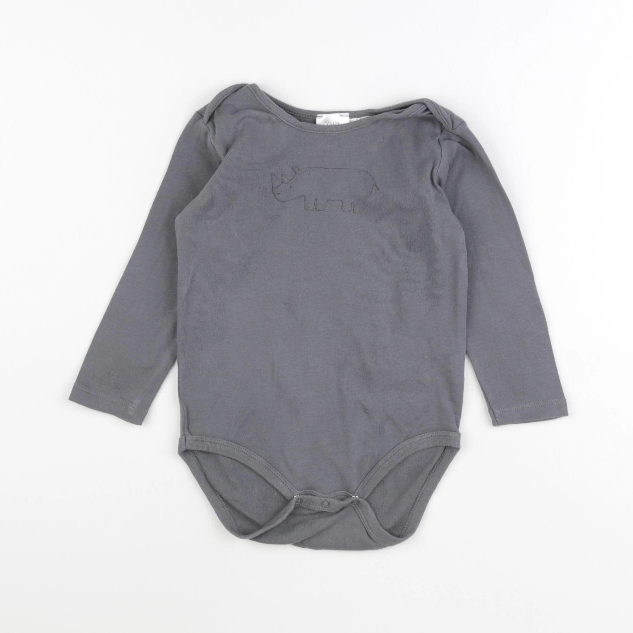Zara - body gris - 2/3 ans