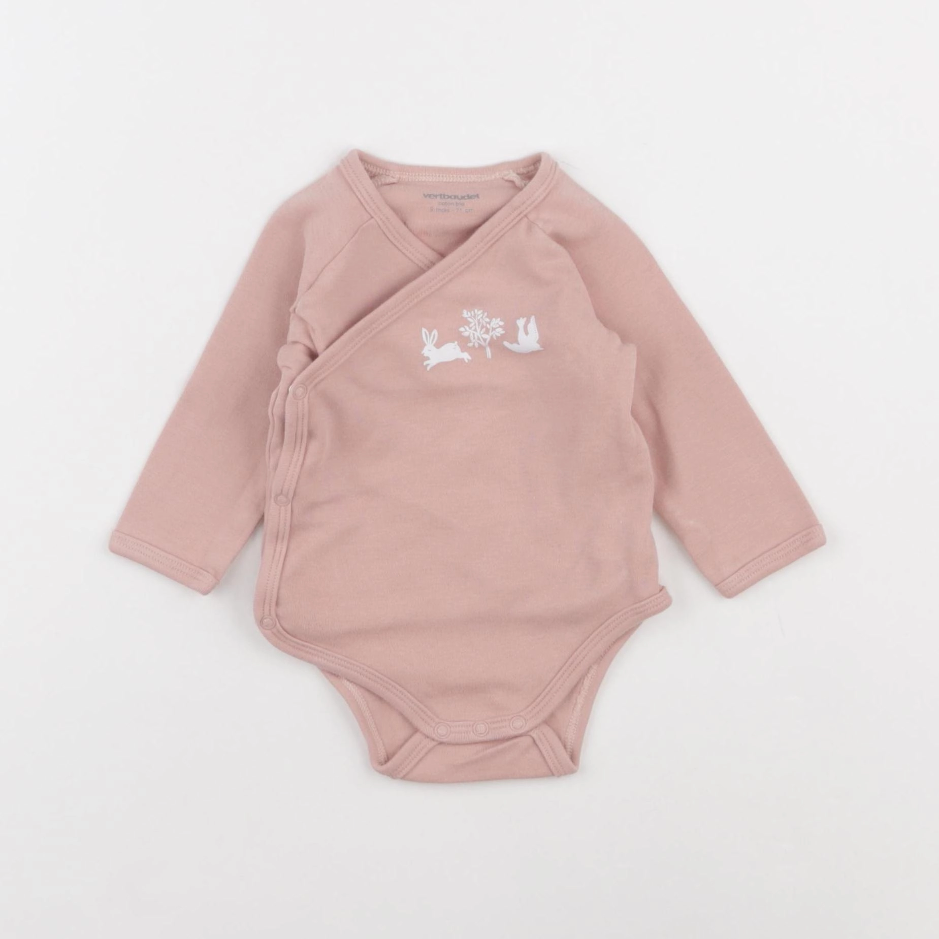 Vertbaudet - body rose - 9 mois