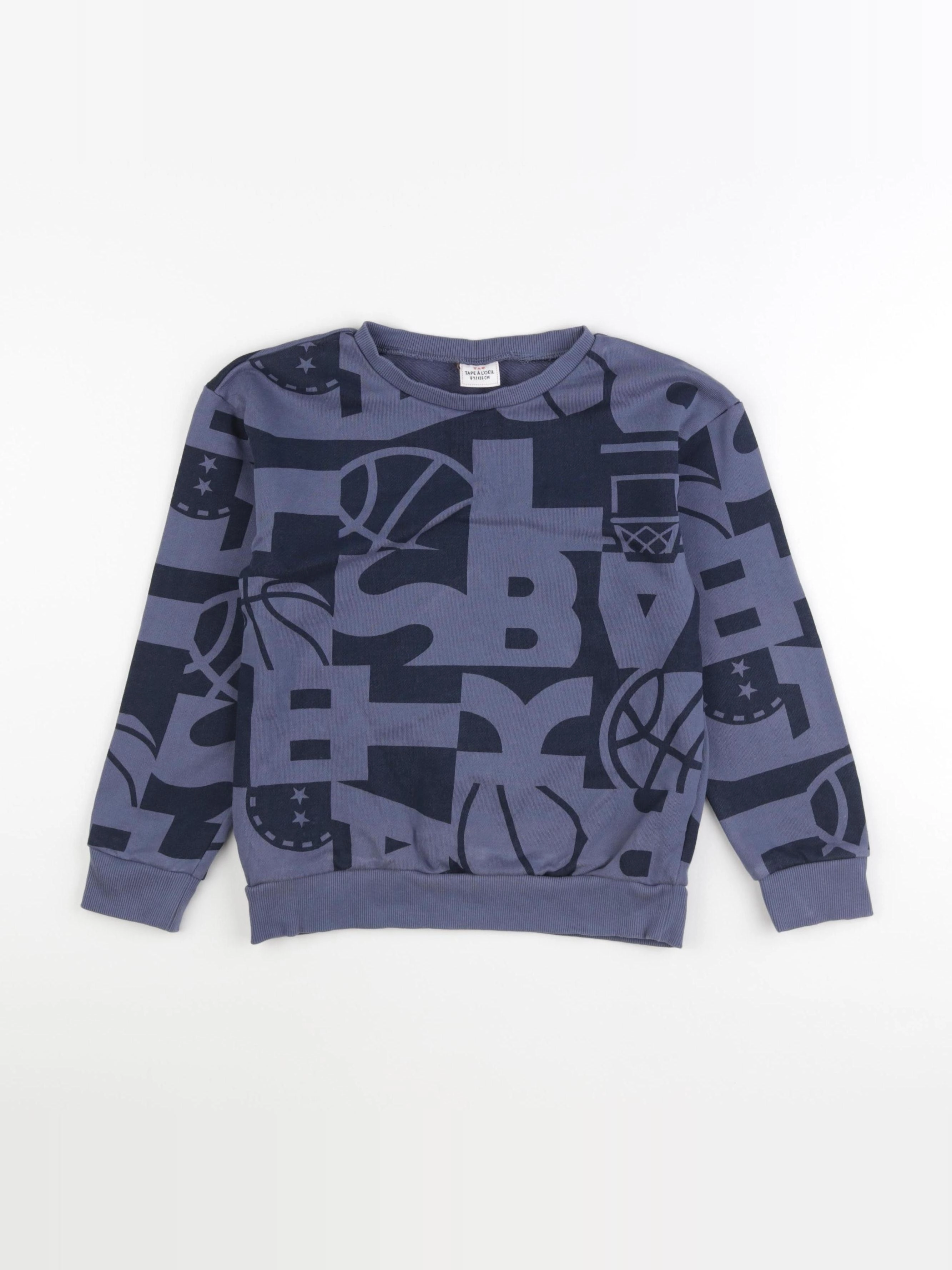 Tape à l'oeil - sweat bleu - 8 ans