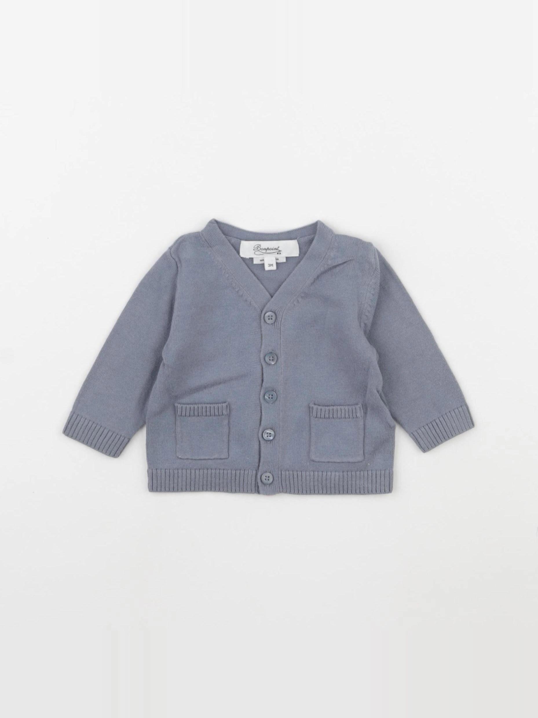 Bonpoint - gilet gris - 3 mois