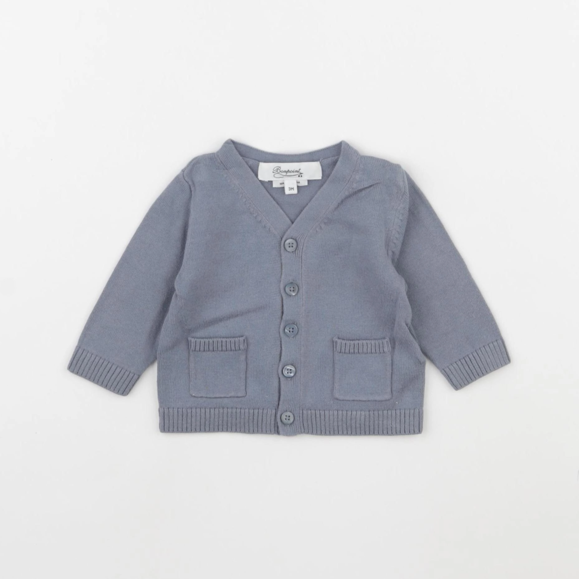 Bonpoint - gilet gris - 3 mois
