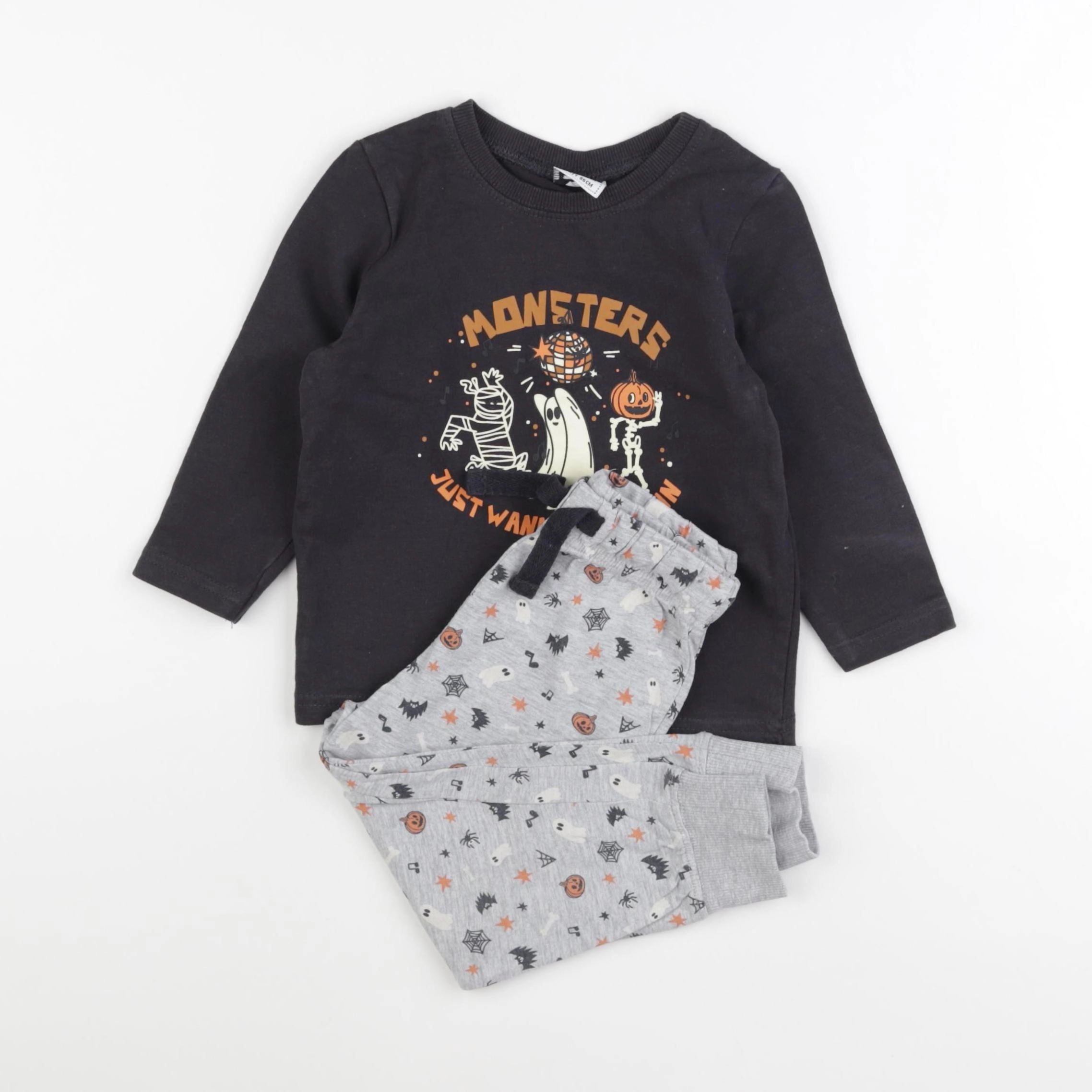 Tape à l'oeil - pyjama coton gris - 2 ans