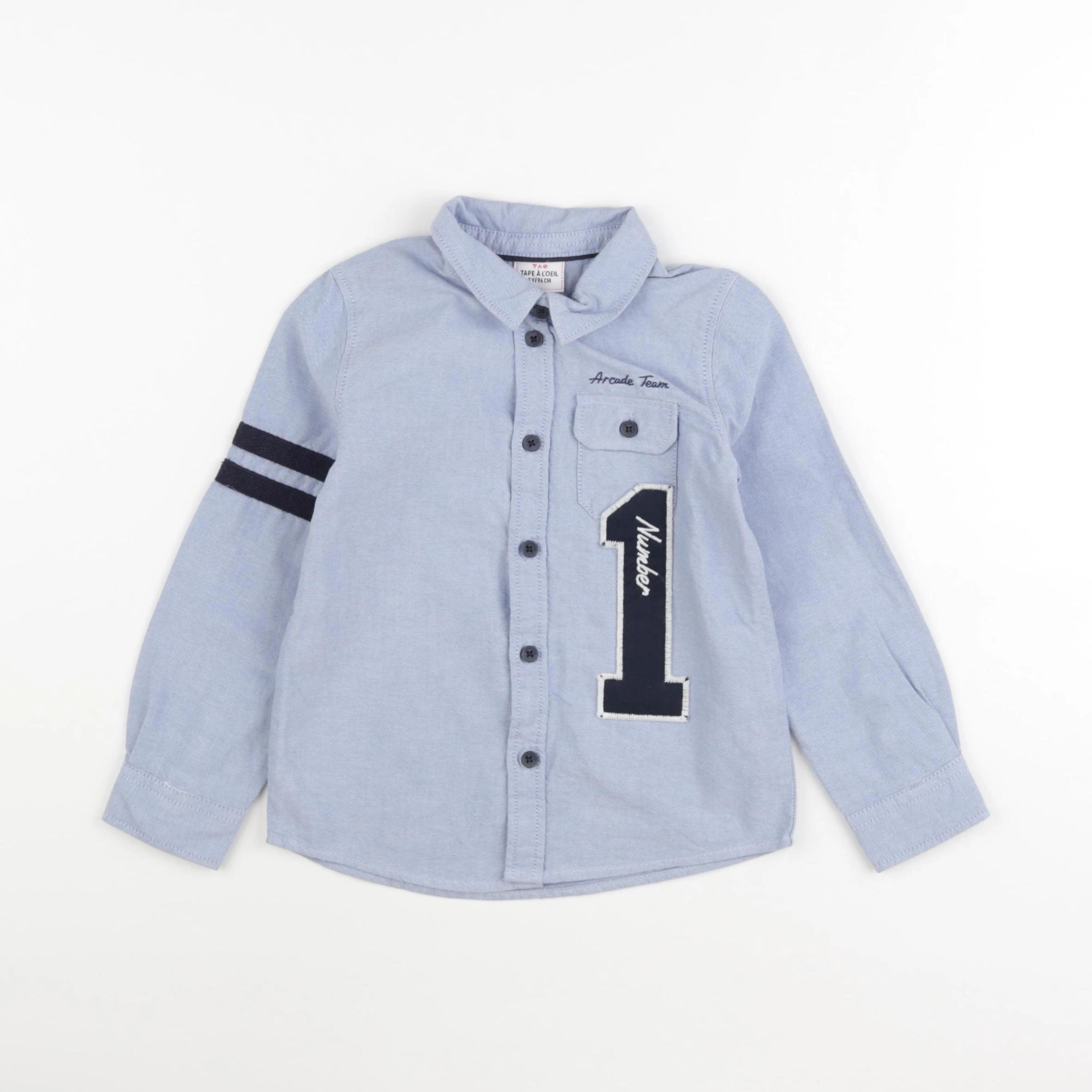 Tape à l'oeil - chemise bleu - 3 ans