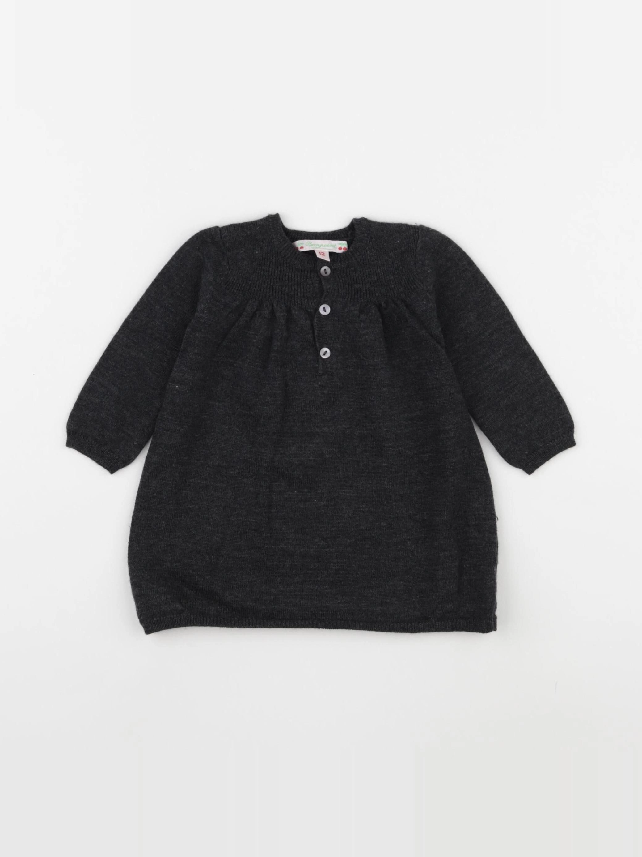Bonpoint - robe gris - 12 mois