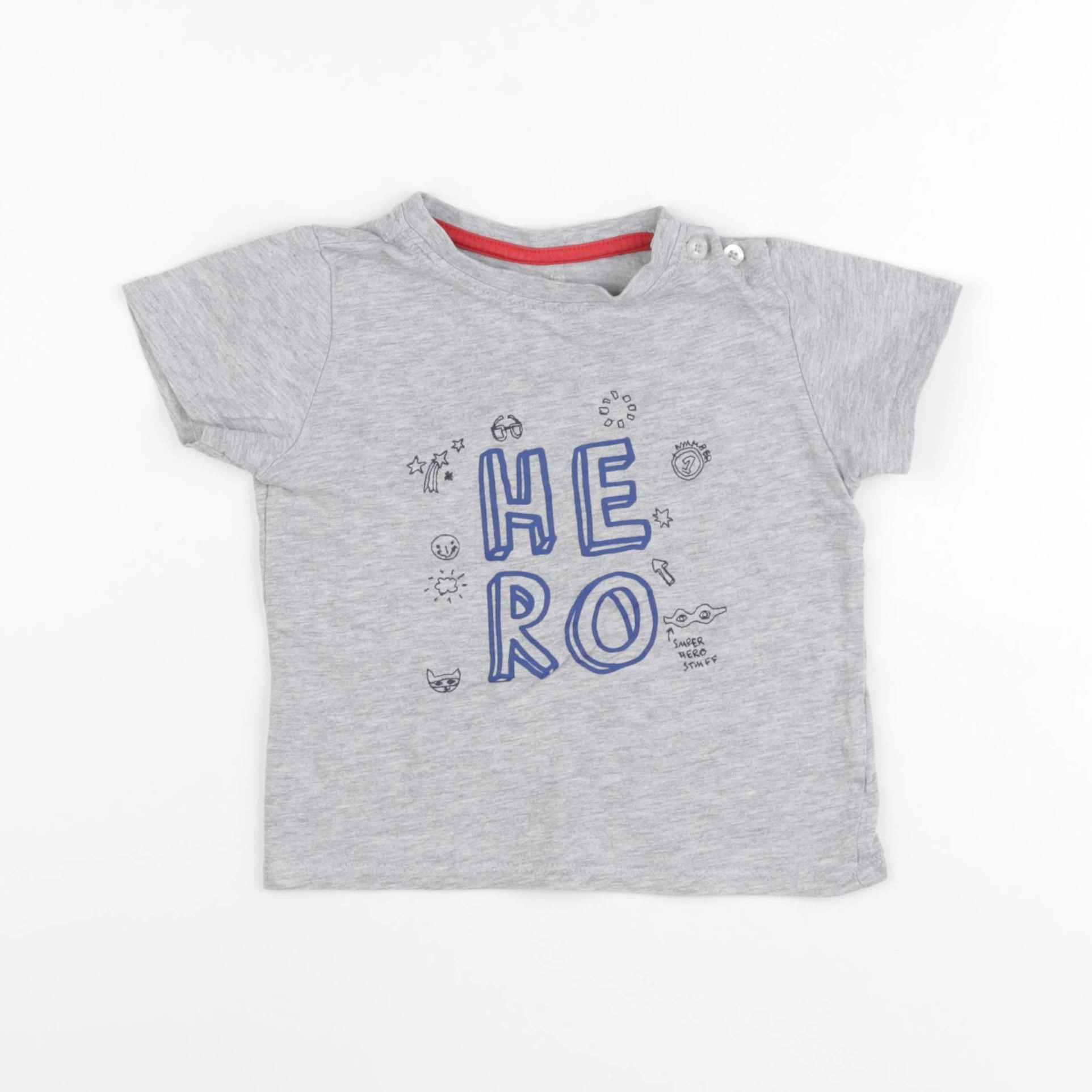 Vertbaudet - tee-shirt gris - 24 mois