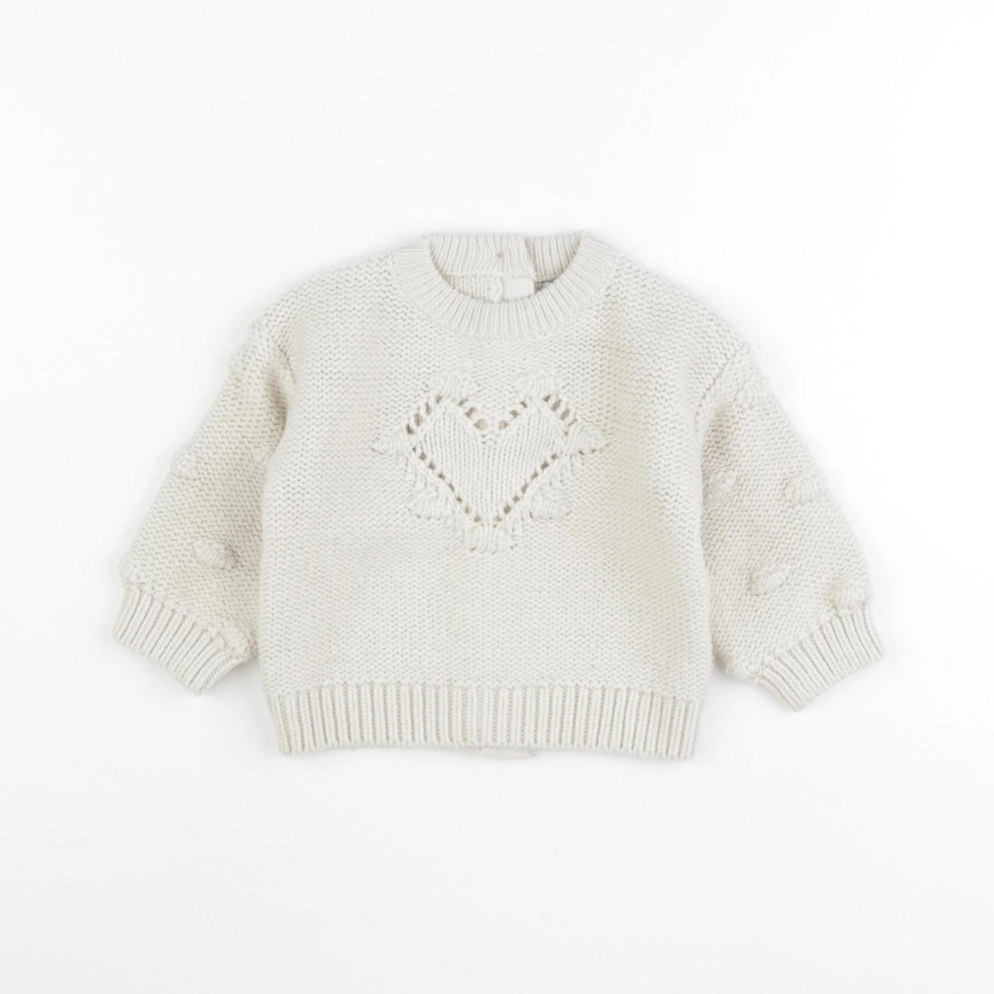 Vertbaudet - pull beige - 9 mois