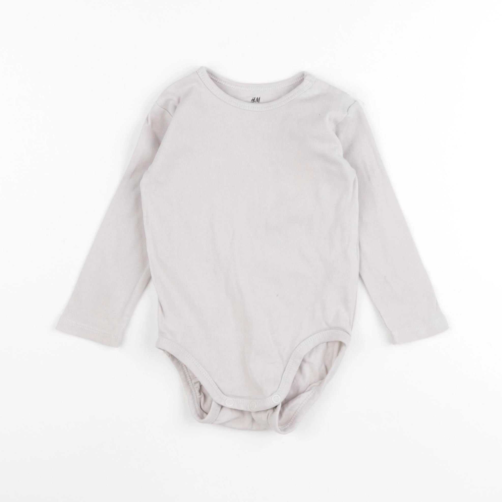 H&M - body gris - 9/12 mois