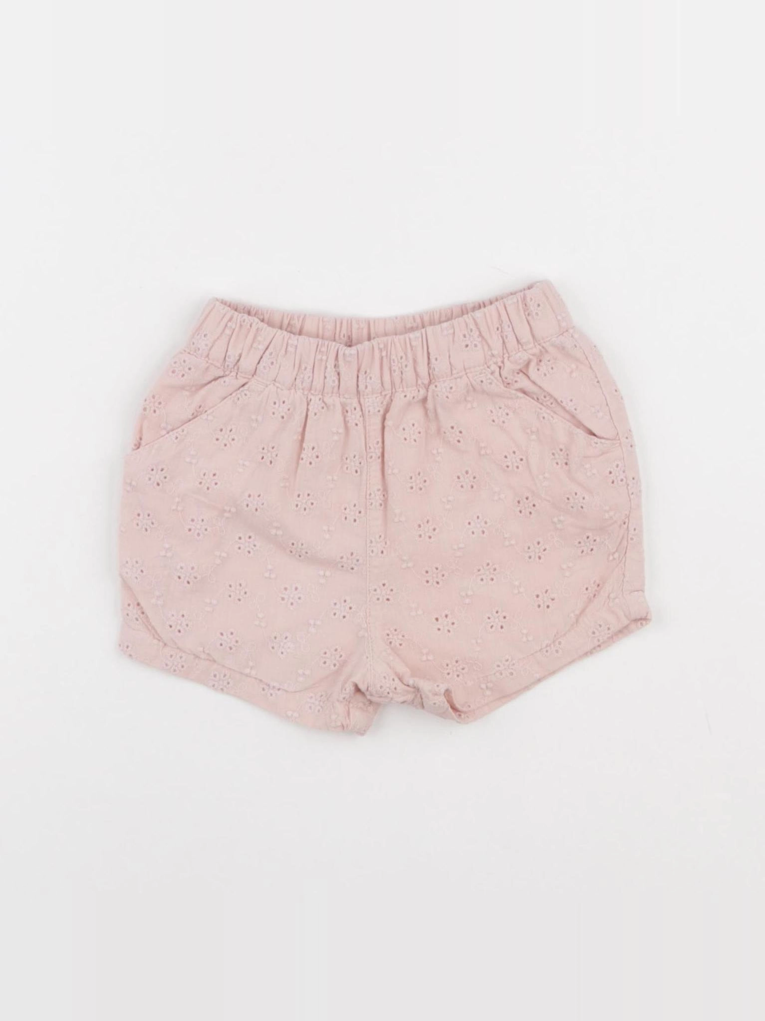 Petit Bateau - short rose - 6 mois