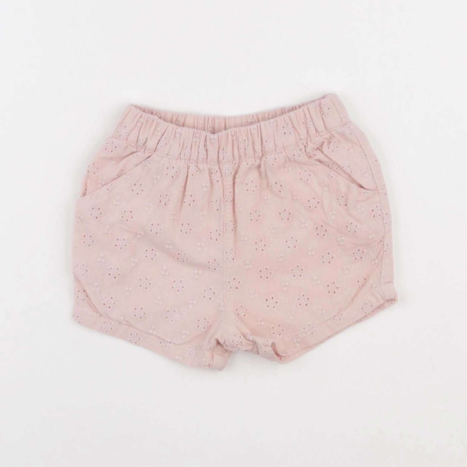 Petit Bateau - short rose - 6 mois