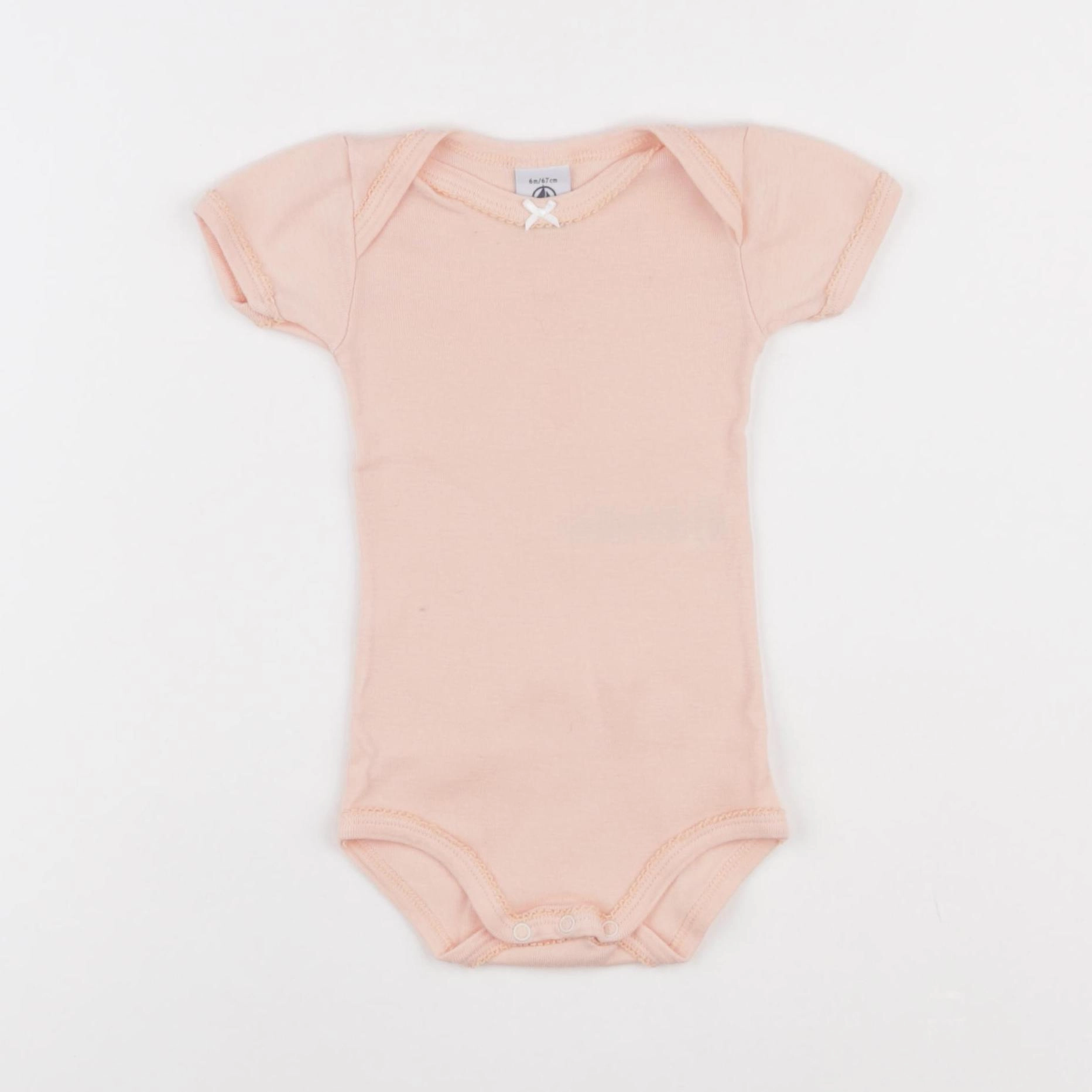 Petit Bateau - body orange - 6 mois