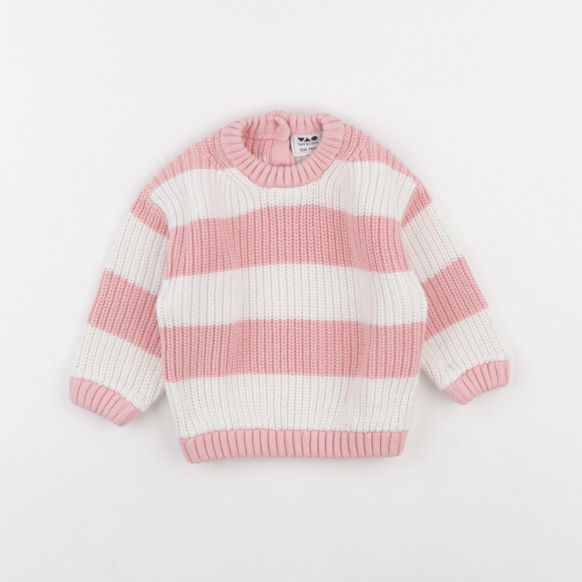 Tape à l'oeil - pull rose - 12 mois