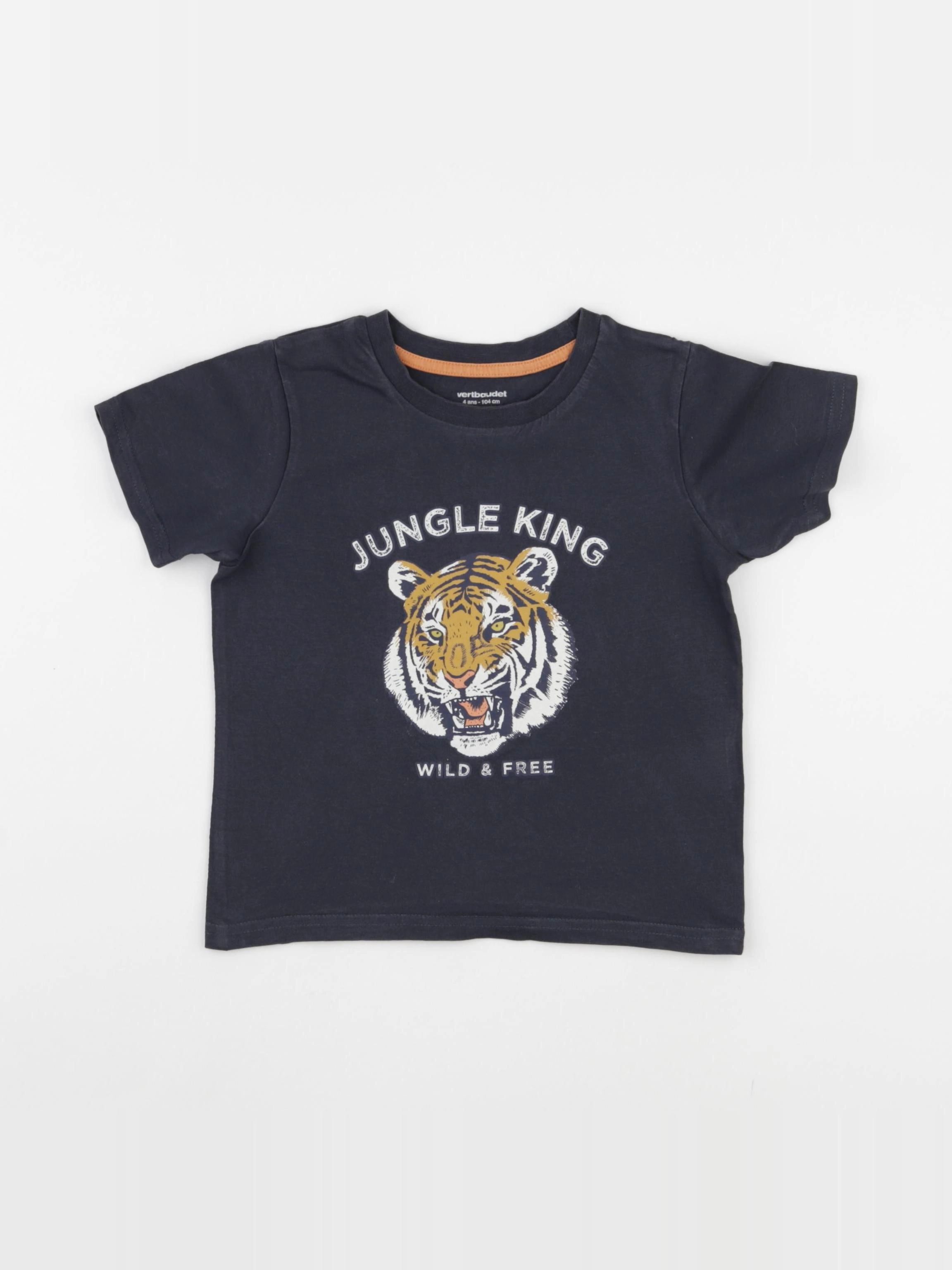 Vertbaudet - tee-shirt bleu - 4 ans