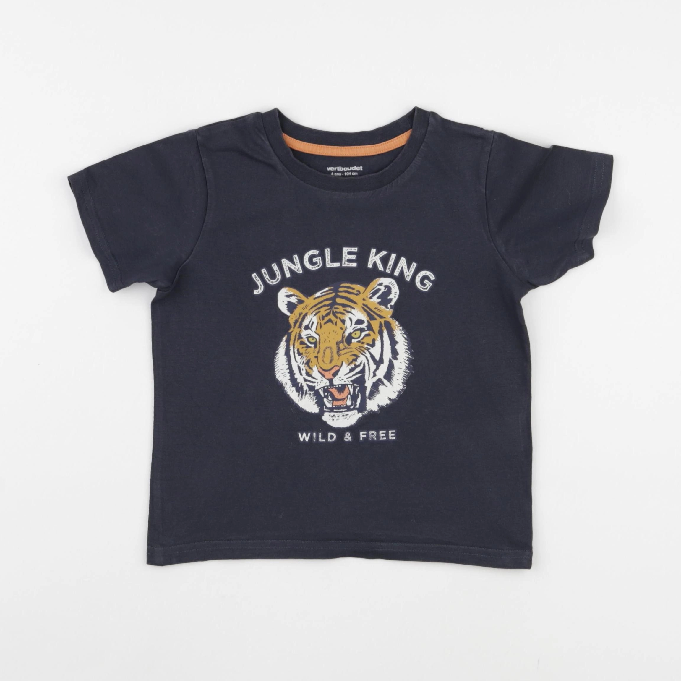 Vertbaudet - tee-shirt bleu - 4 ans