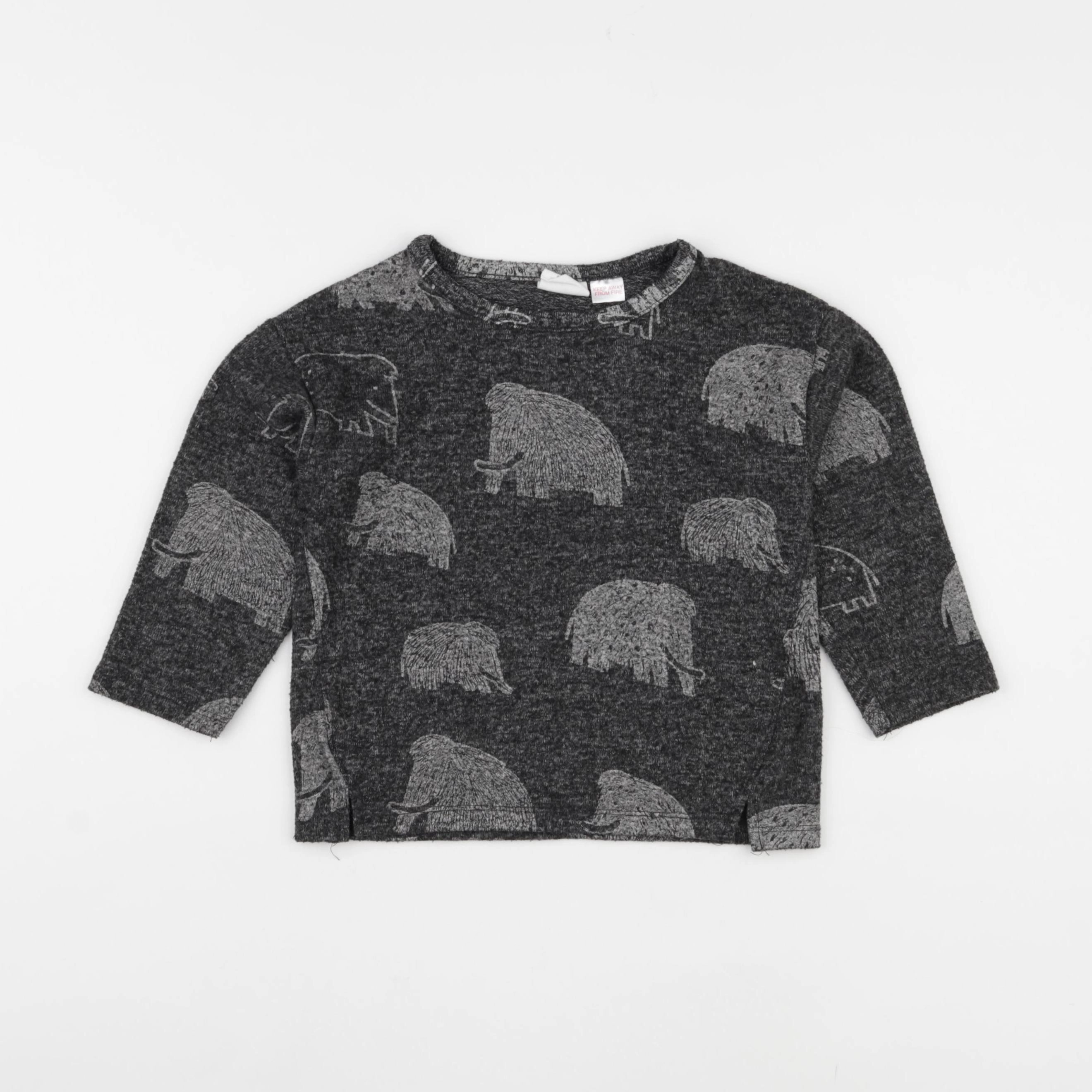 Zara - tee-shirt gris - 18/24 mois