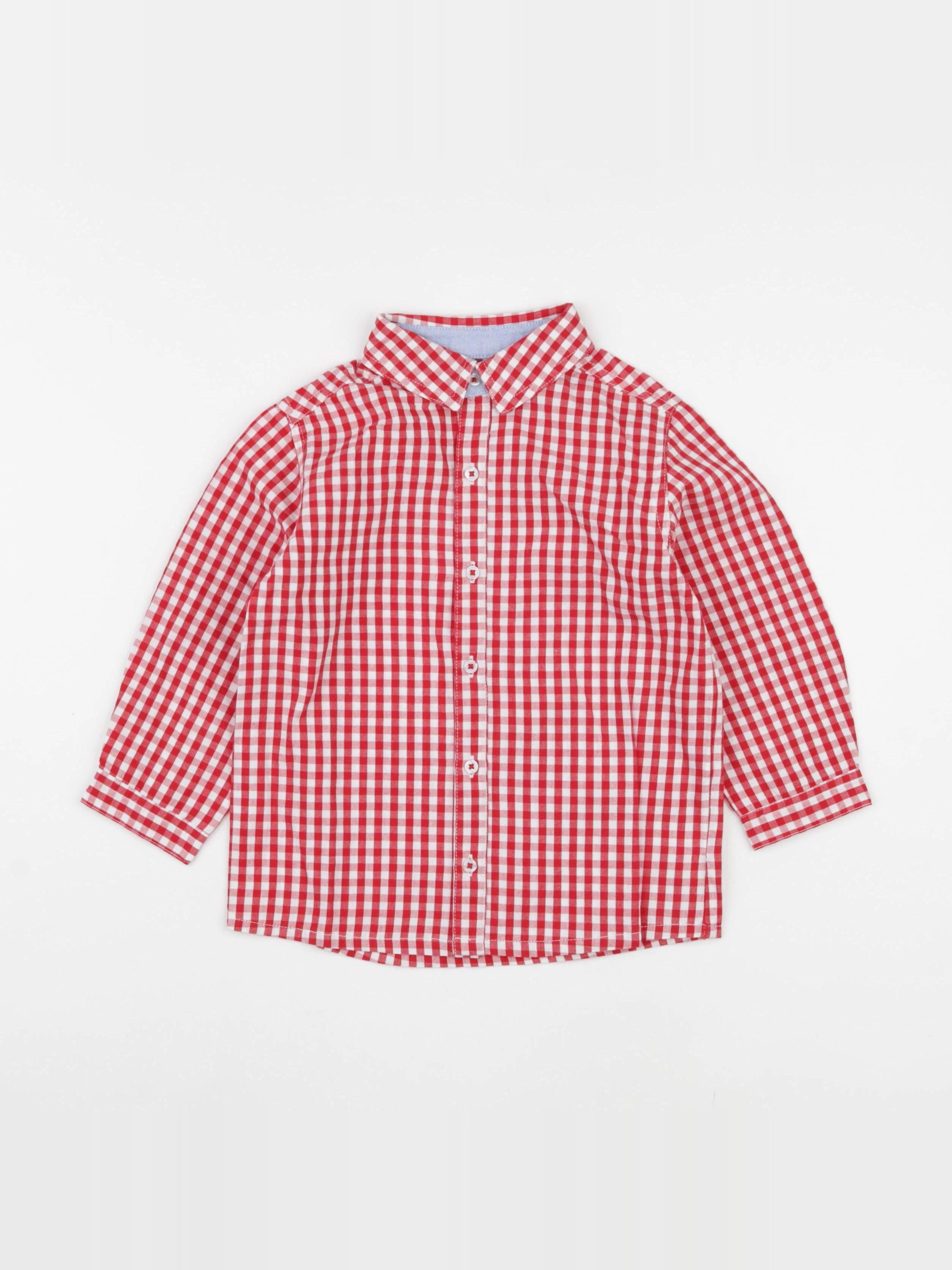 Boutchou - chemise rouge - 36 mois