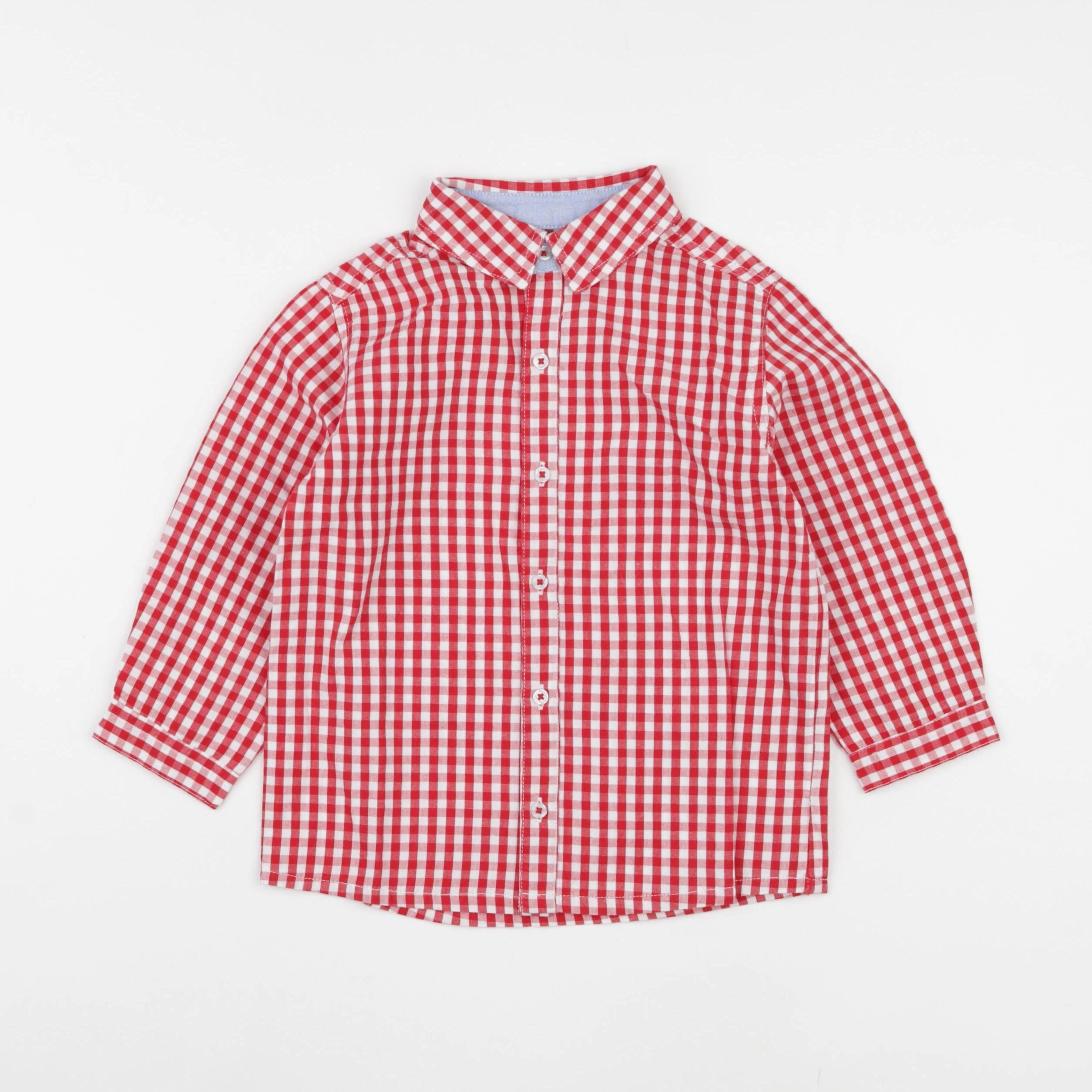 Boutchou - chemise rouge - 36 mois