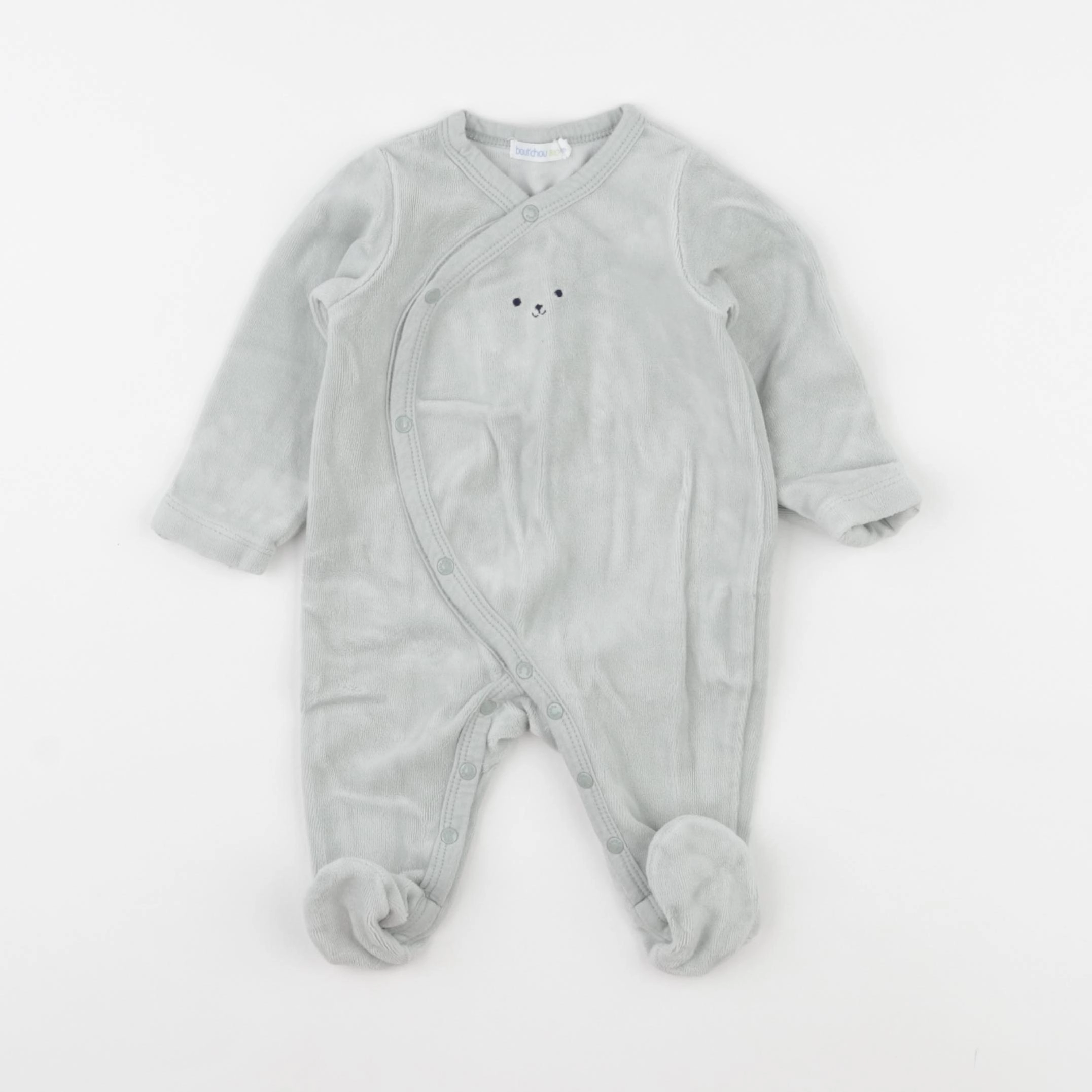 Boutchou - pyjama velours bleu - 1 mois