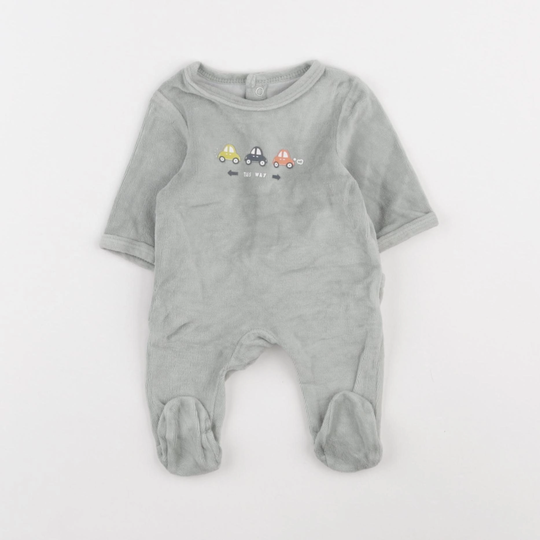 Vertbaudet - pyjama velours vert - 0 mois