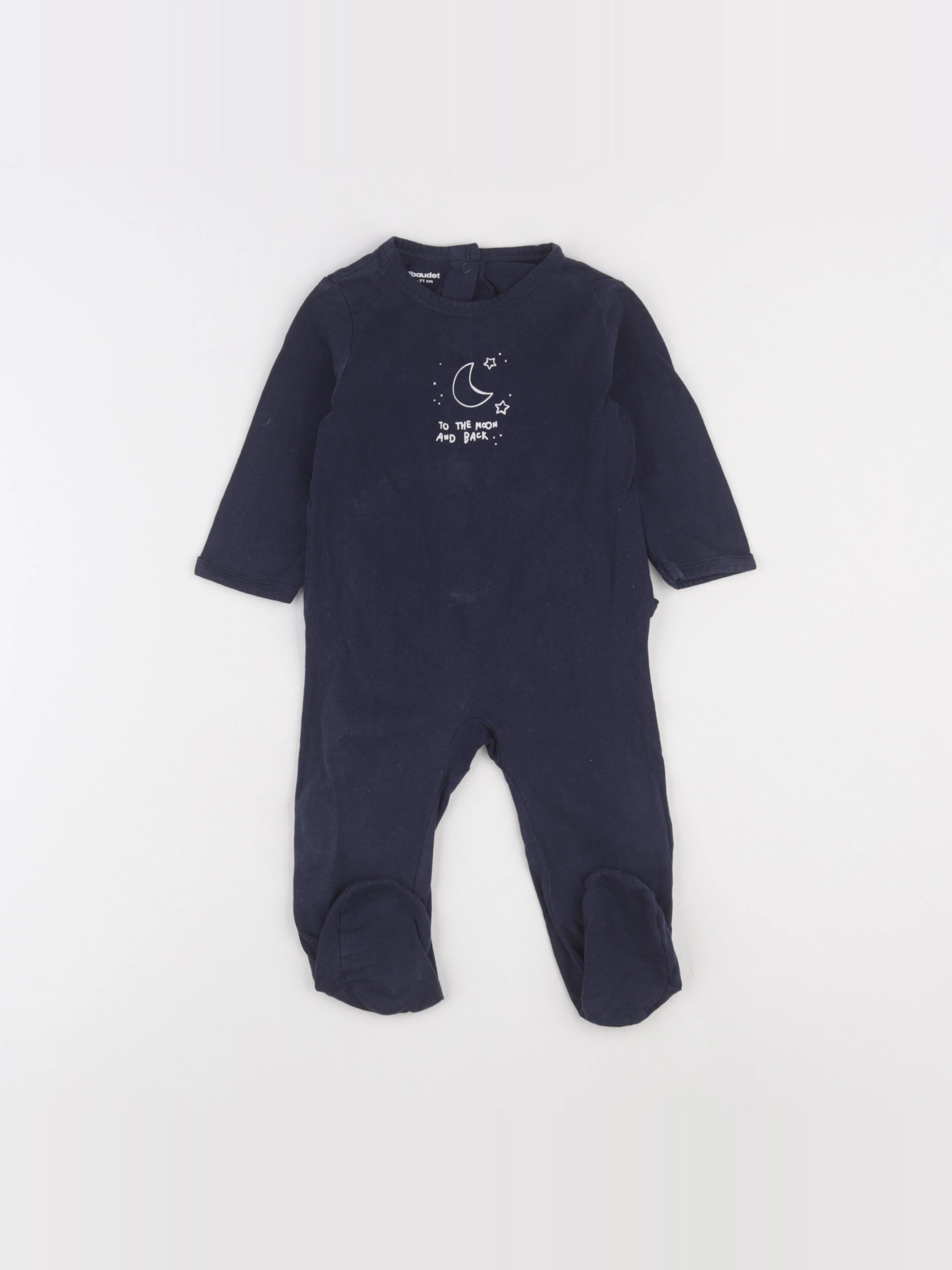 Vertbaudet - pyjama coton bleu - 9 mois