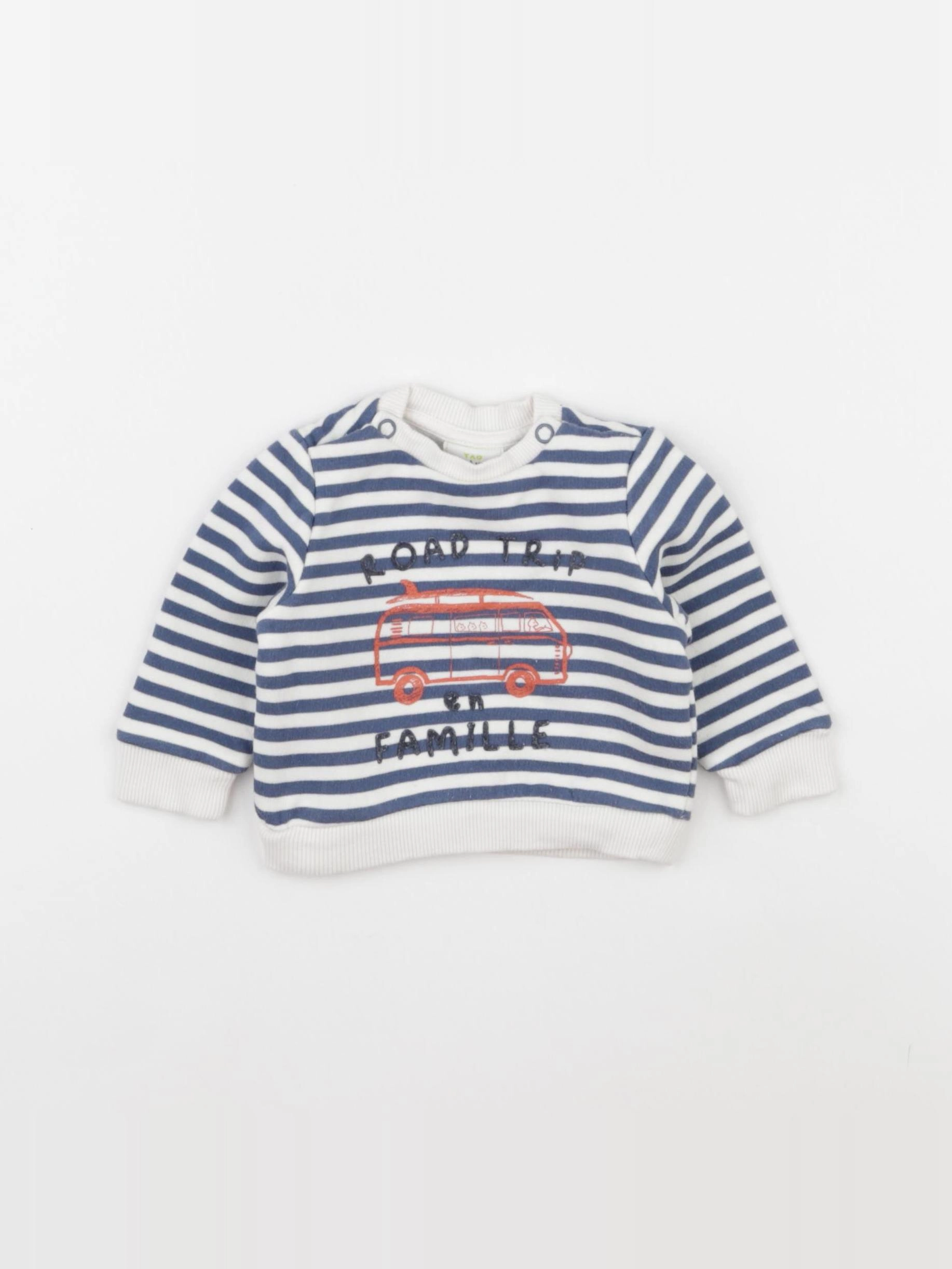 Boutchou - sweat bleu - 1 mois