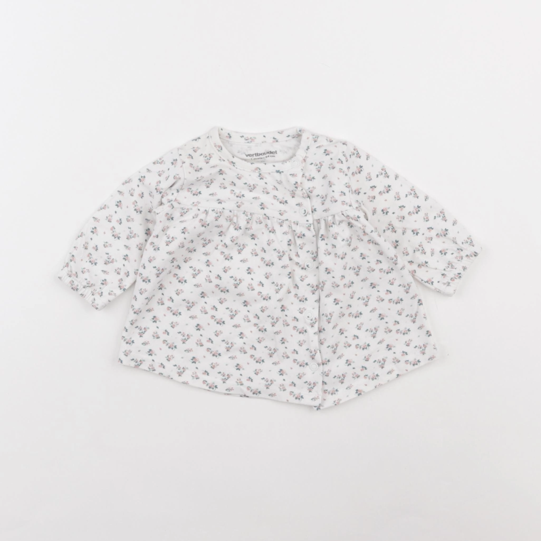 Vertbaudet - tee-shirt blanc - 1 mois