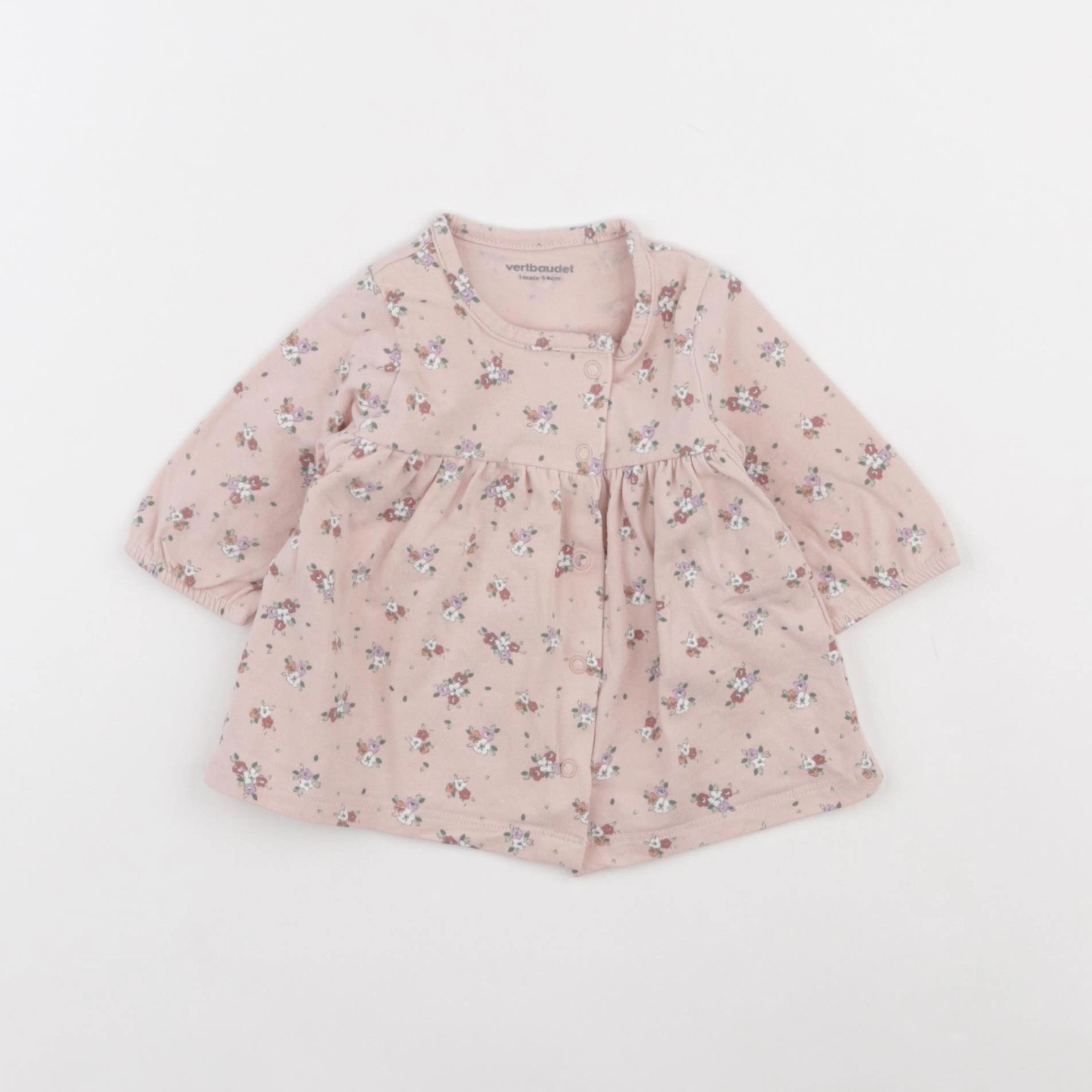 Vertbaudet - robe rose - 1 mois