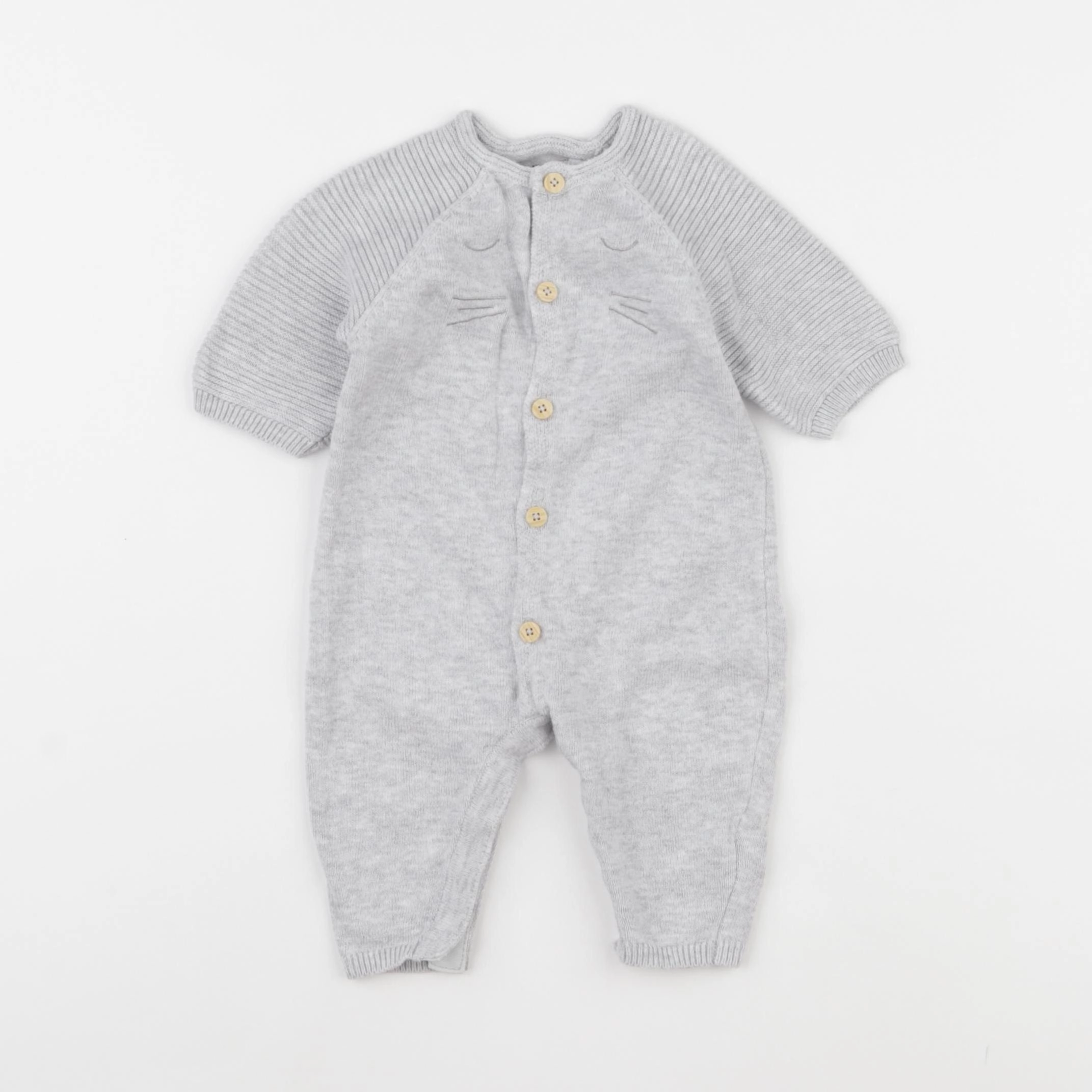 Vertbaudet - combinaison gris - 1 mois