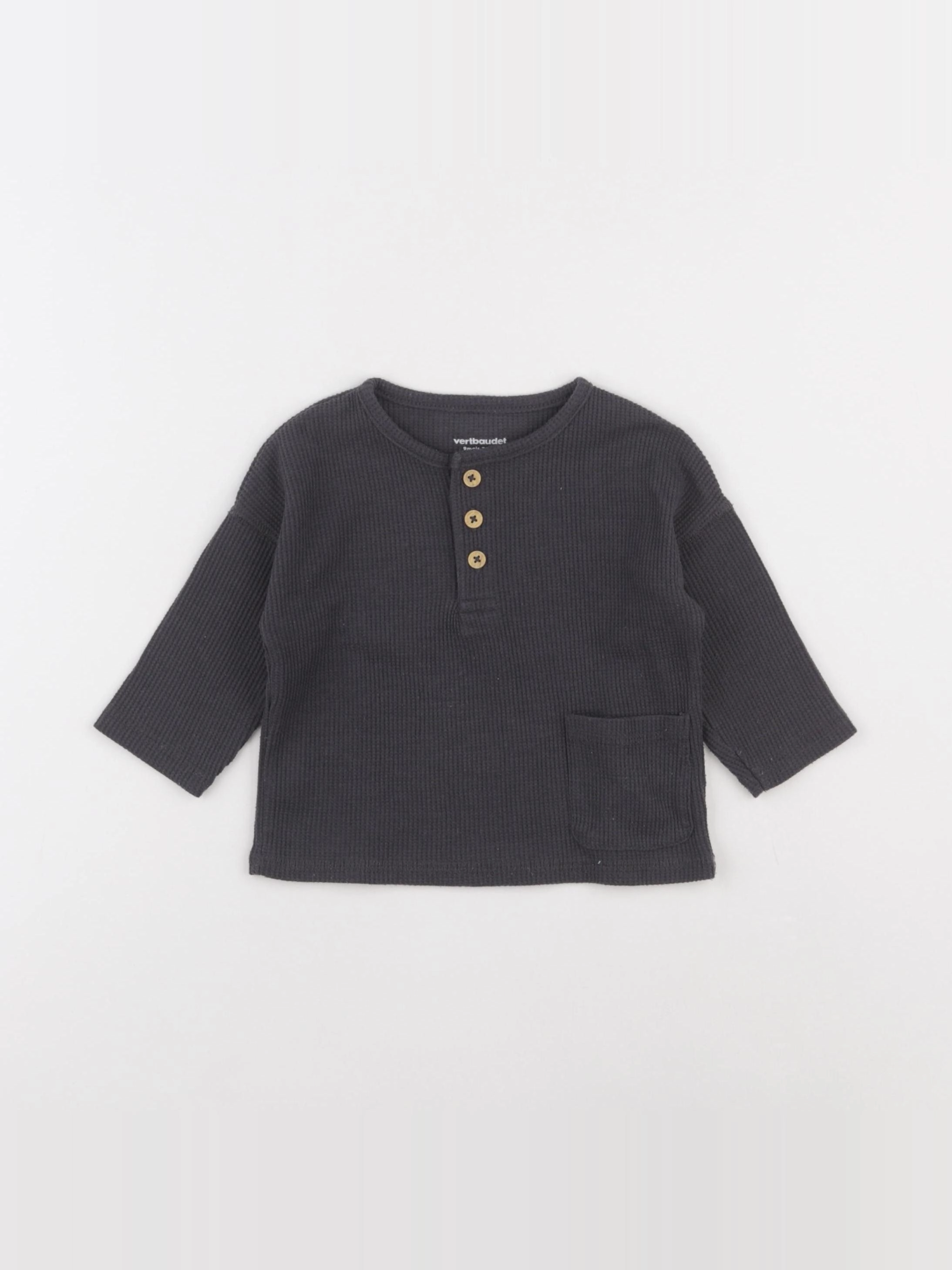 Vertbaudet - tee-shirt gris - 9 mois