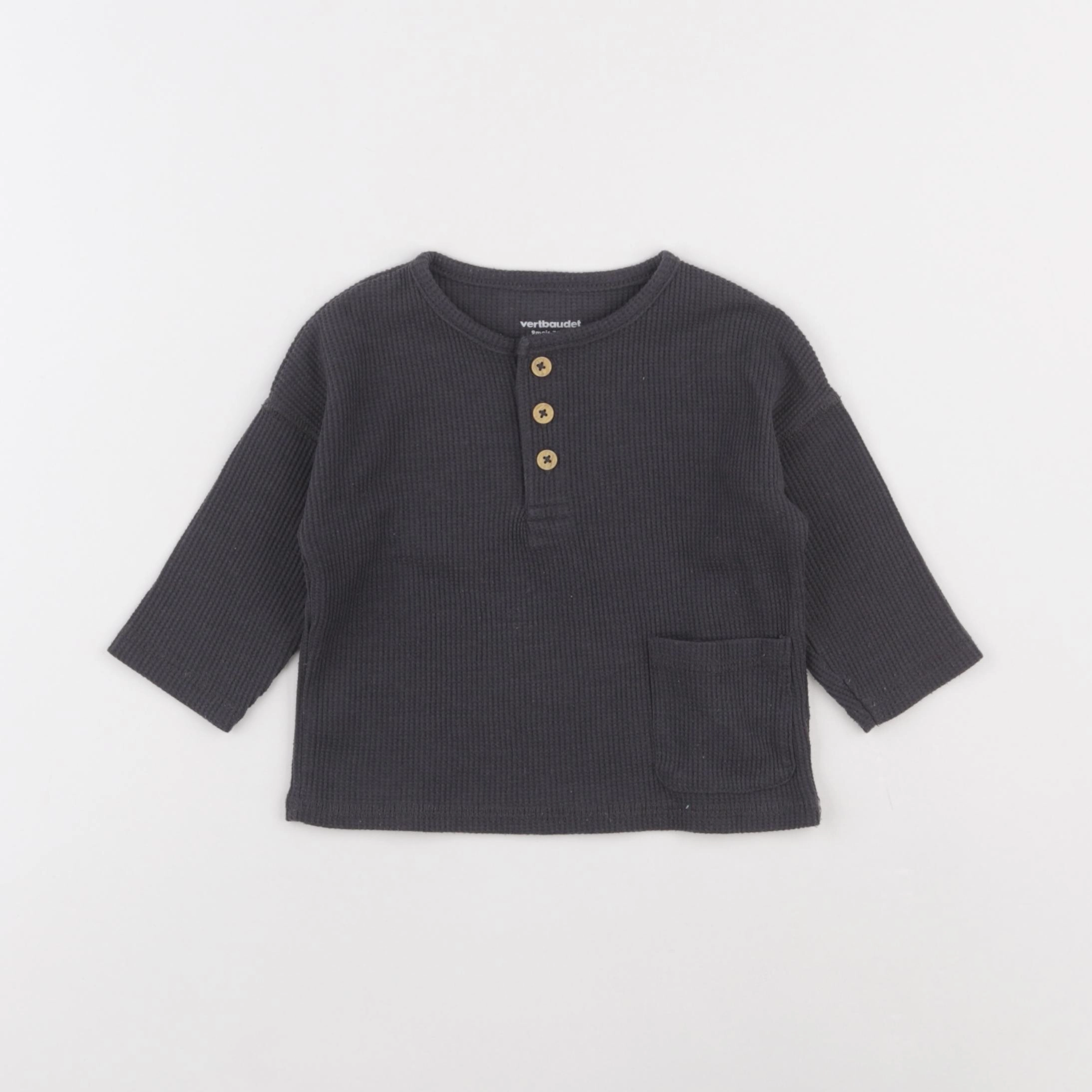 Vertbaudet - tee-shirt gris - 9 mois