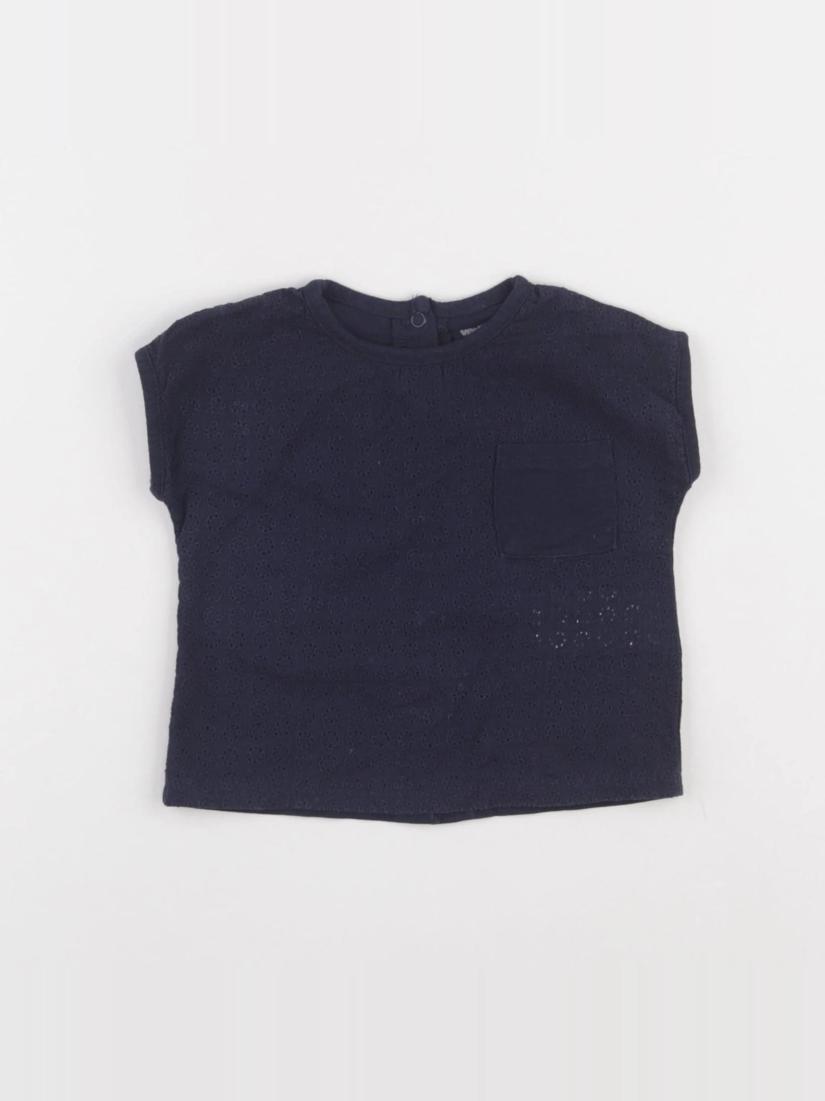 Vertbaudet - tee-shirt bleu - 3 mois