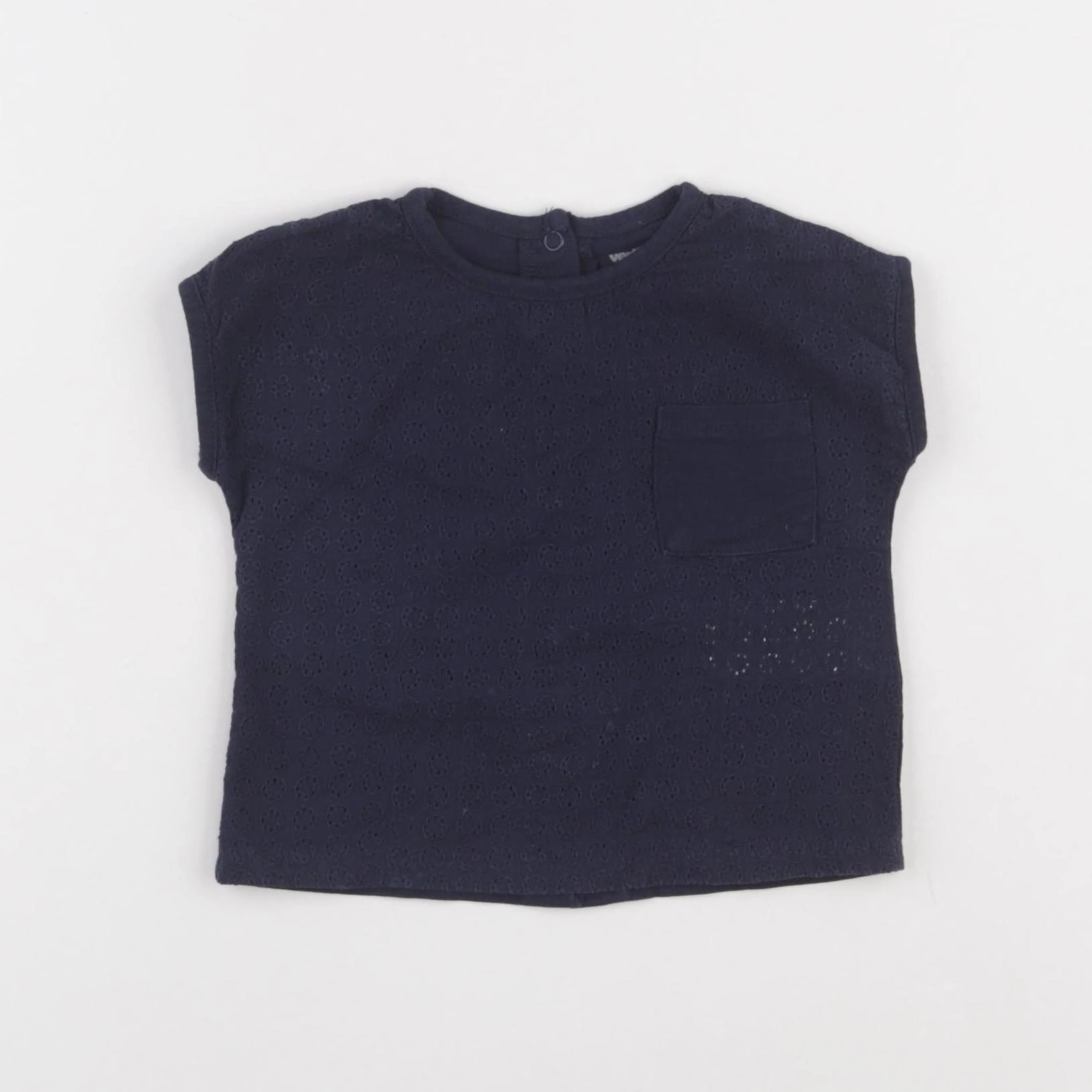 Vertbaudet - tee-shirt bleu - 3 mois