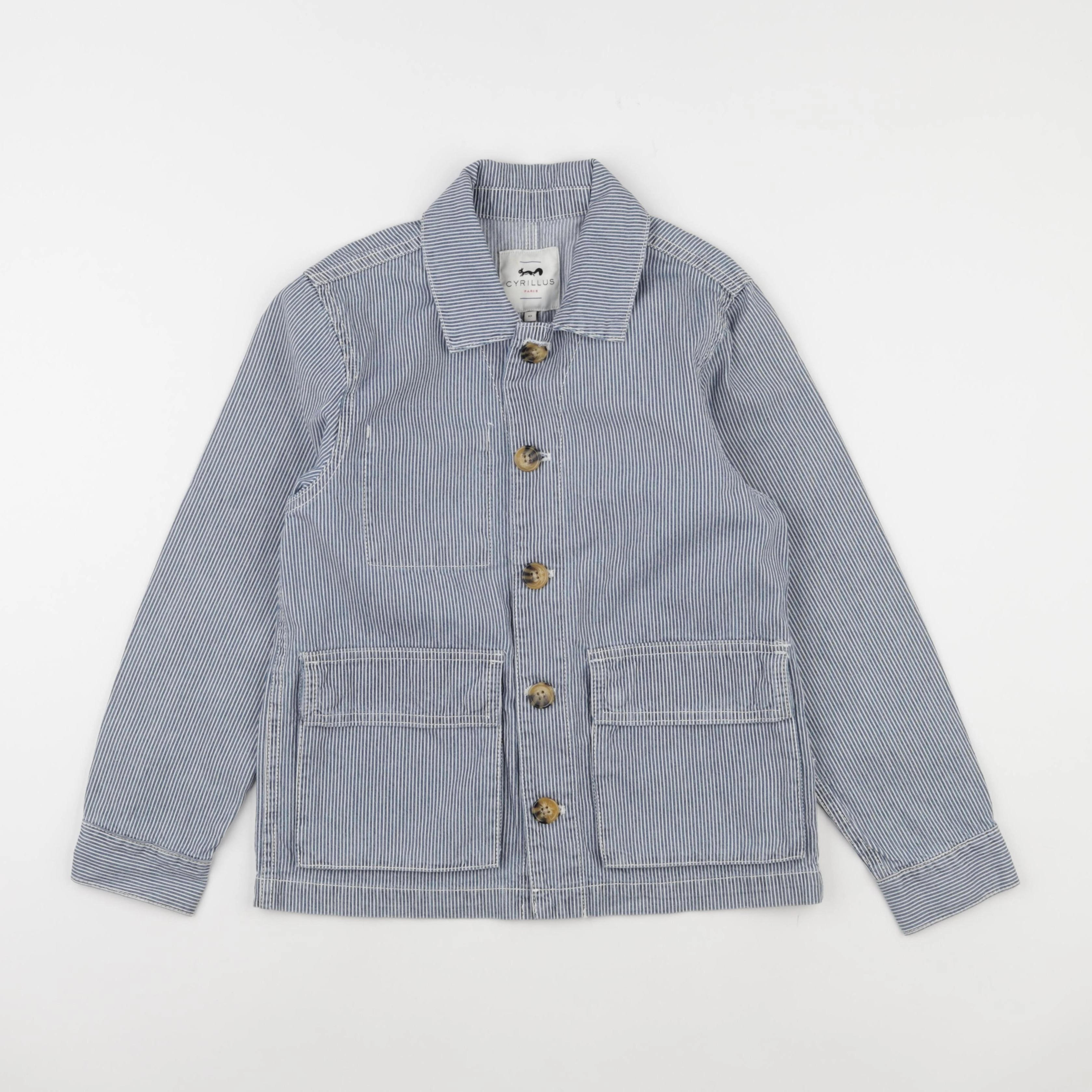 Cyrillus - veste blanc, bleu - 10 ans