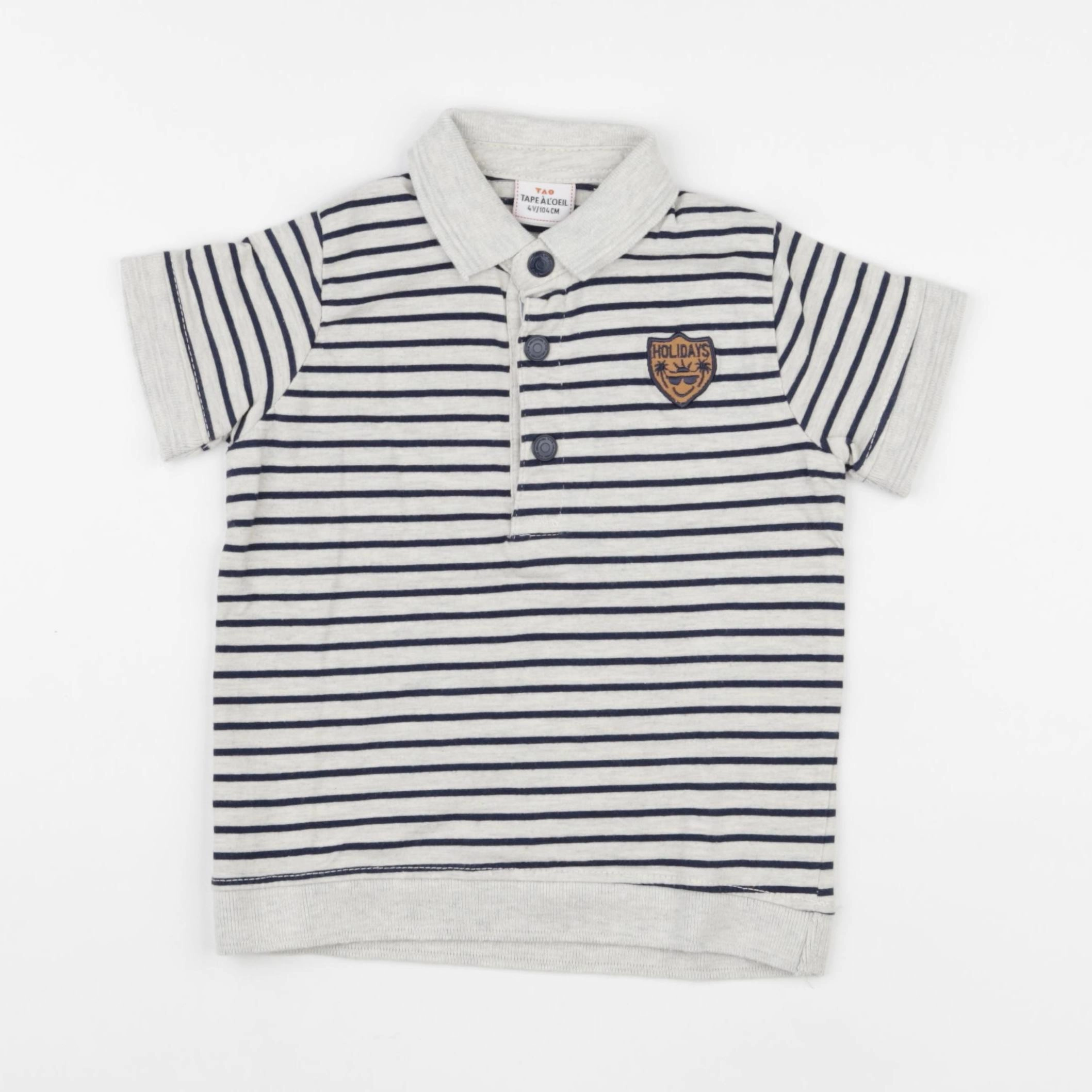 Tape à l'oeil - polo beige, bleu - 4 ans