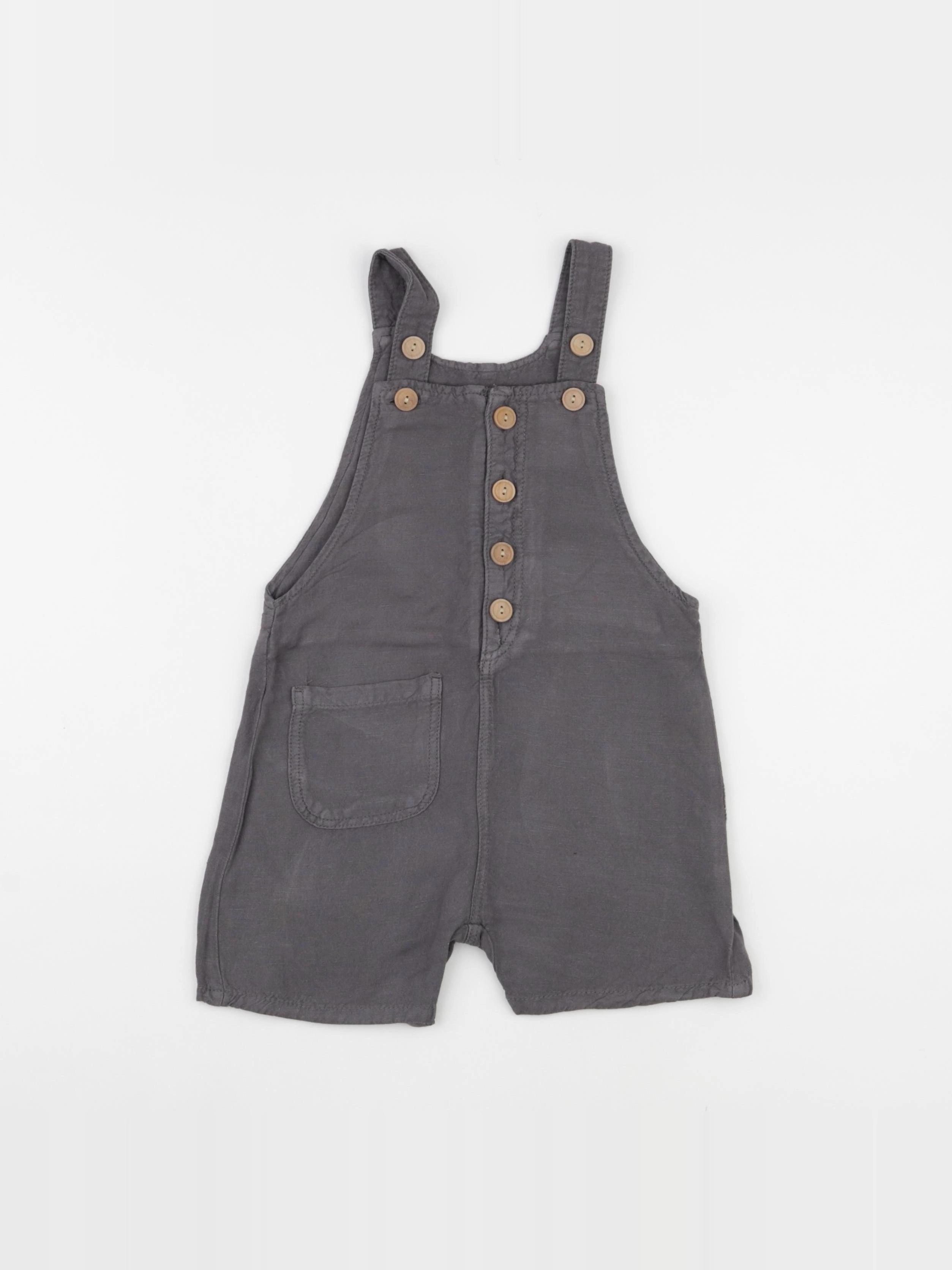 Zara - salopette gris - 12/18 mois