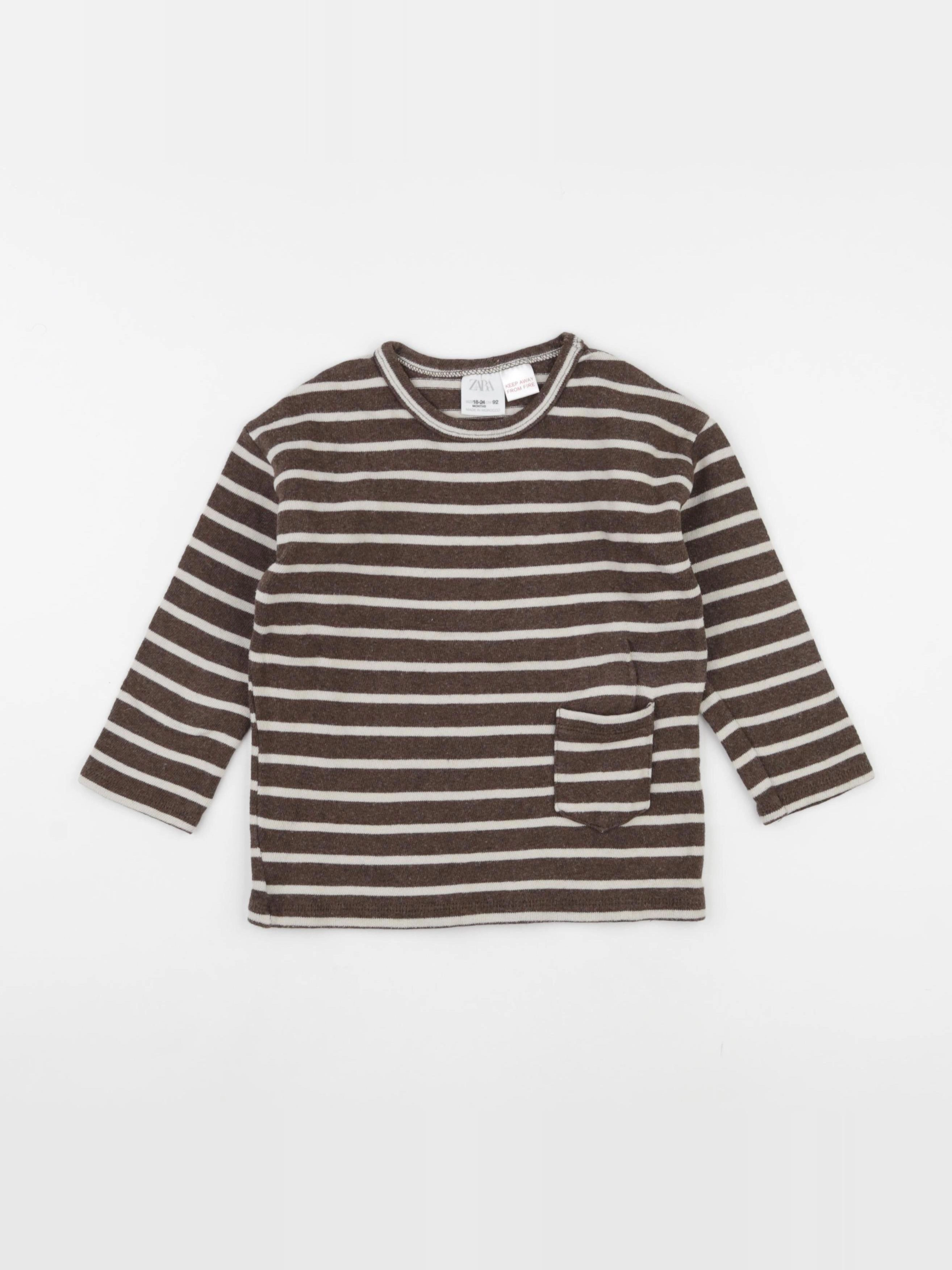 Zara - pull marron - 18/24 mois