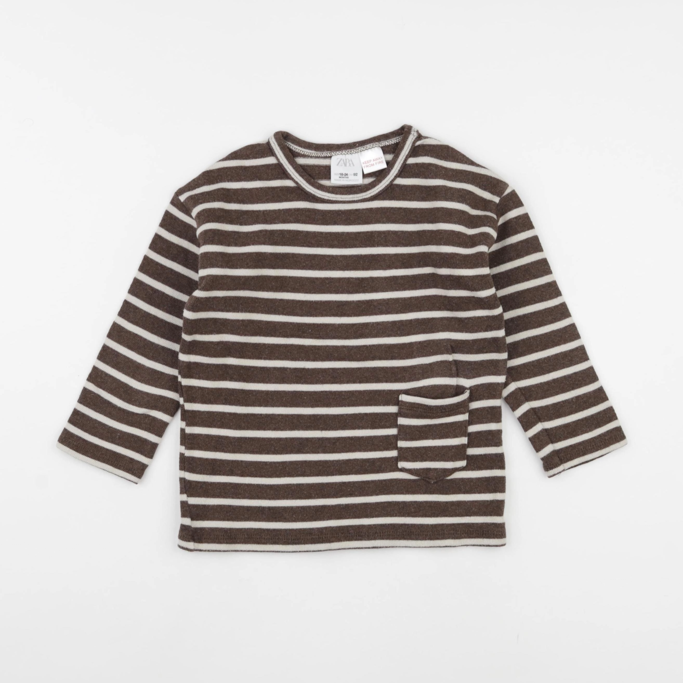 Zara - pull marron - 18/24 mois