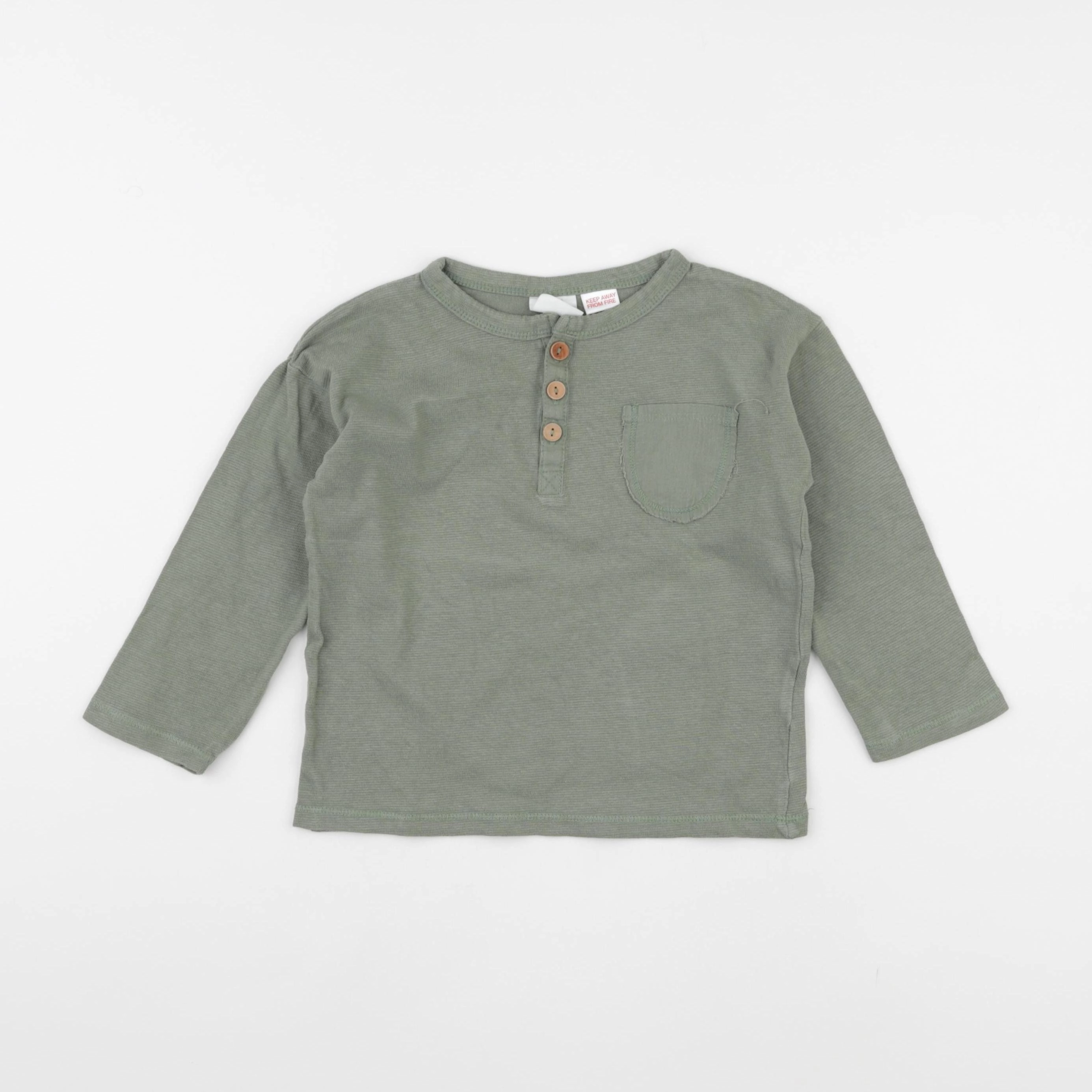 Zara - tee-shirt vert - 18/24 mois