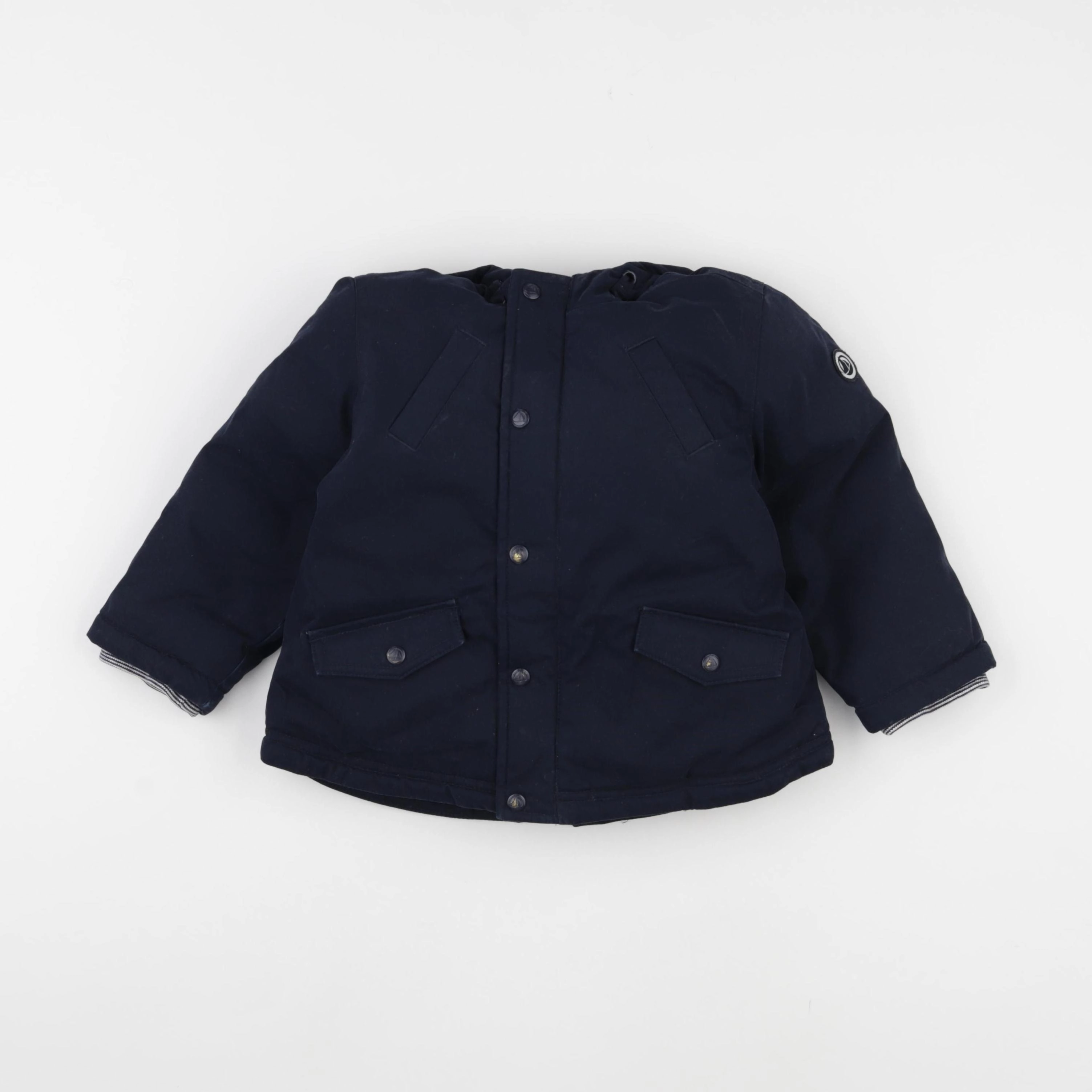 Petit Bateau - manteau bleu - 24 mois