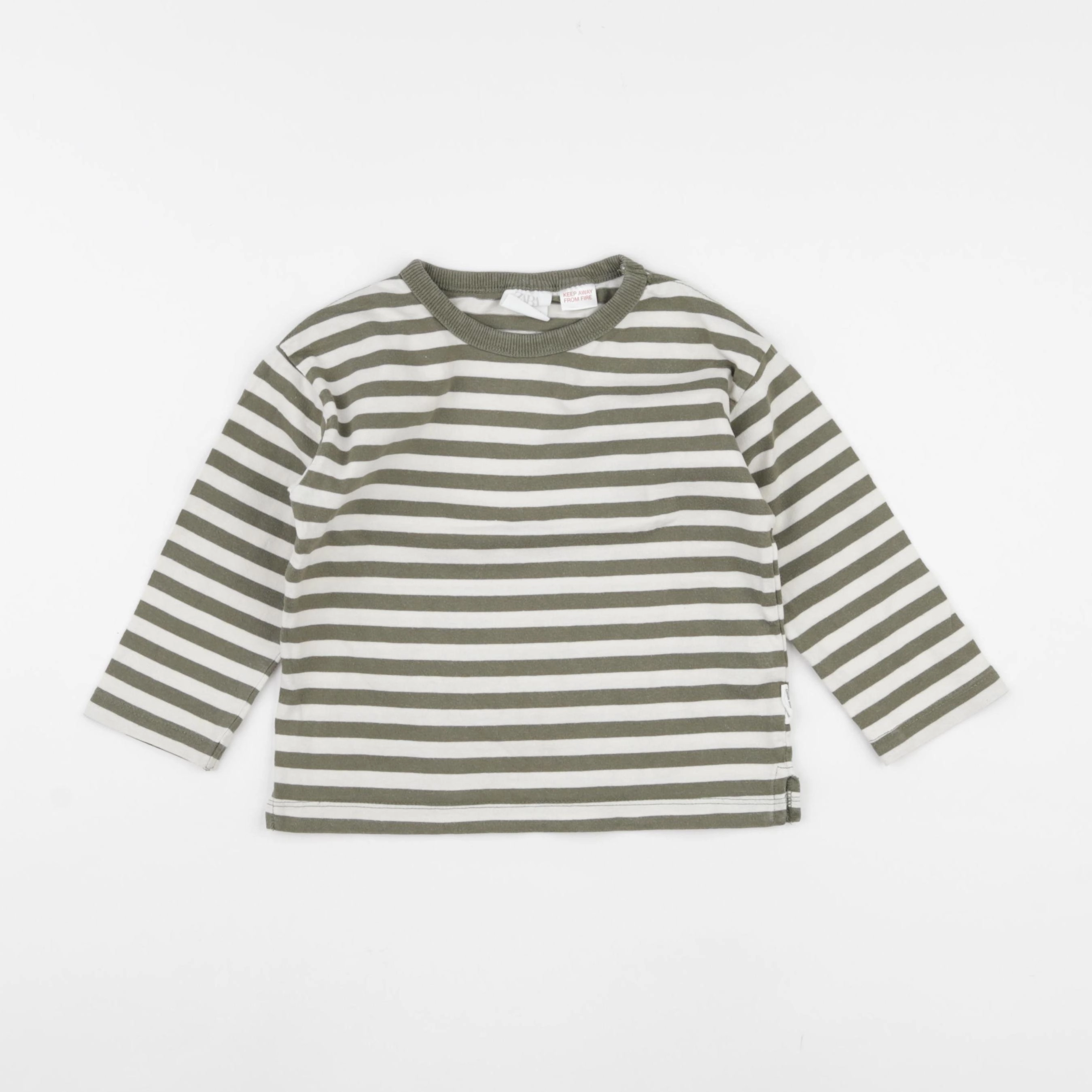 Zara - tee-shirt beige, vert - 18/24 mois