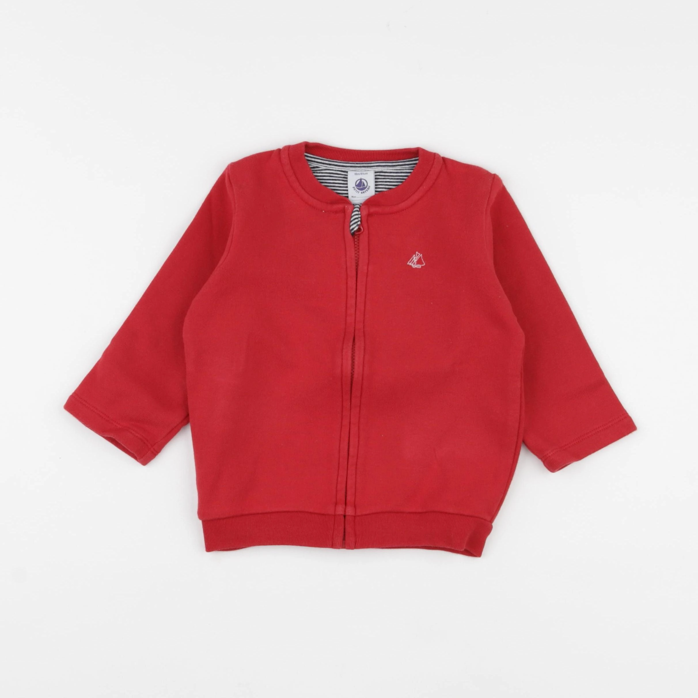 Petit Bateau - sweat rouge - 18 mois
