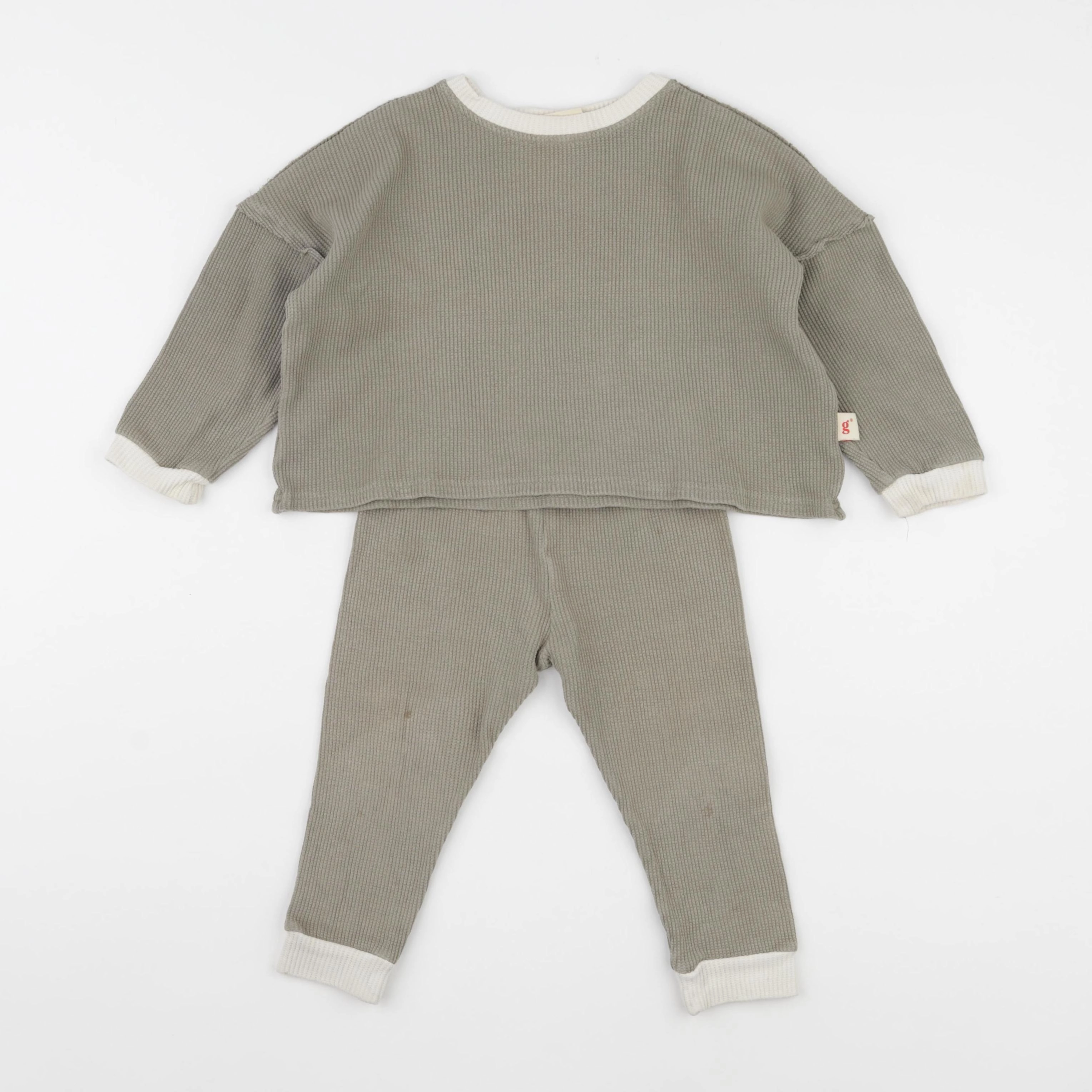 Gamin gamine - ensemble vert - 3 ans