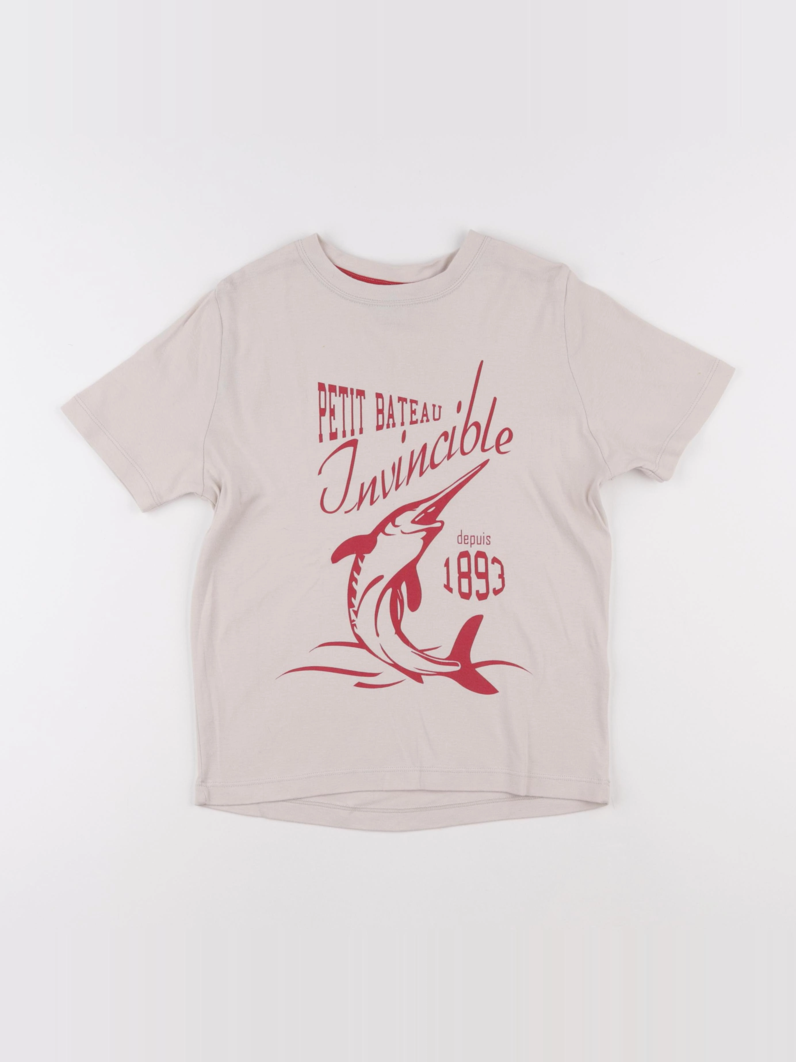 Petit Bateau - tee-shirt beige - 10 ans