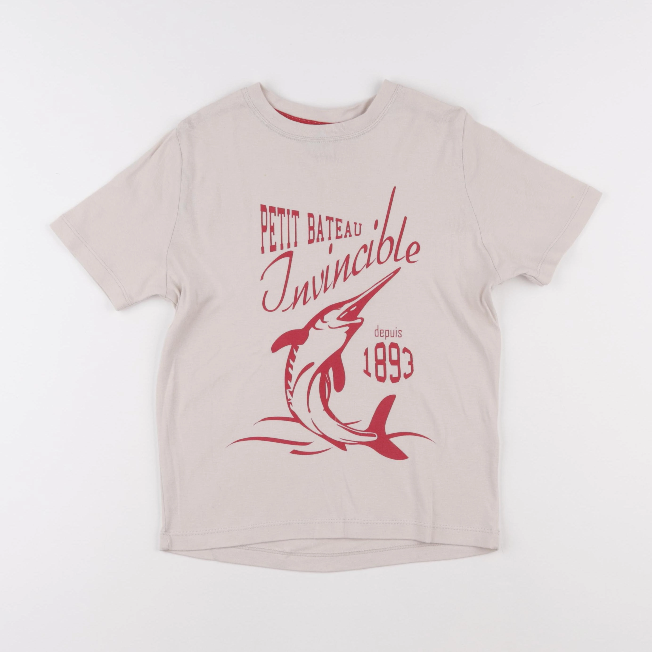 Petit Bateau - tee-shirt beige - 10 ans